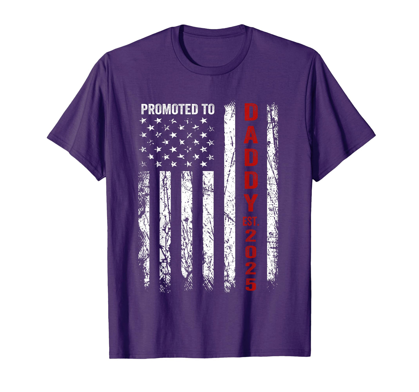 Patriotic Dad Promoted To Daddy Est 2025 New Dad 2025 Women Men T-Shirt