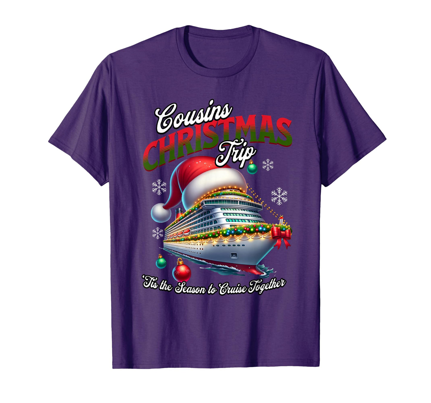 Christmas Cruise Ship Matching Cousins Trip Holiday Vacation T-Shirt