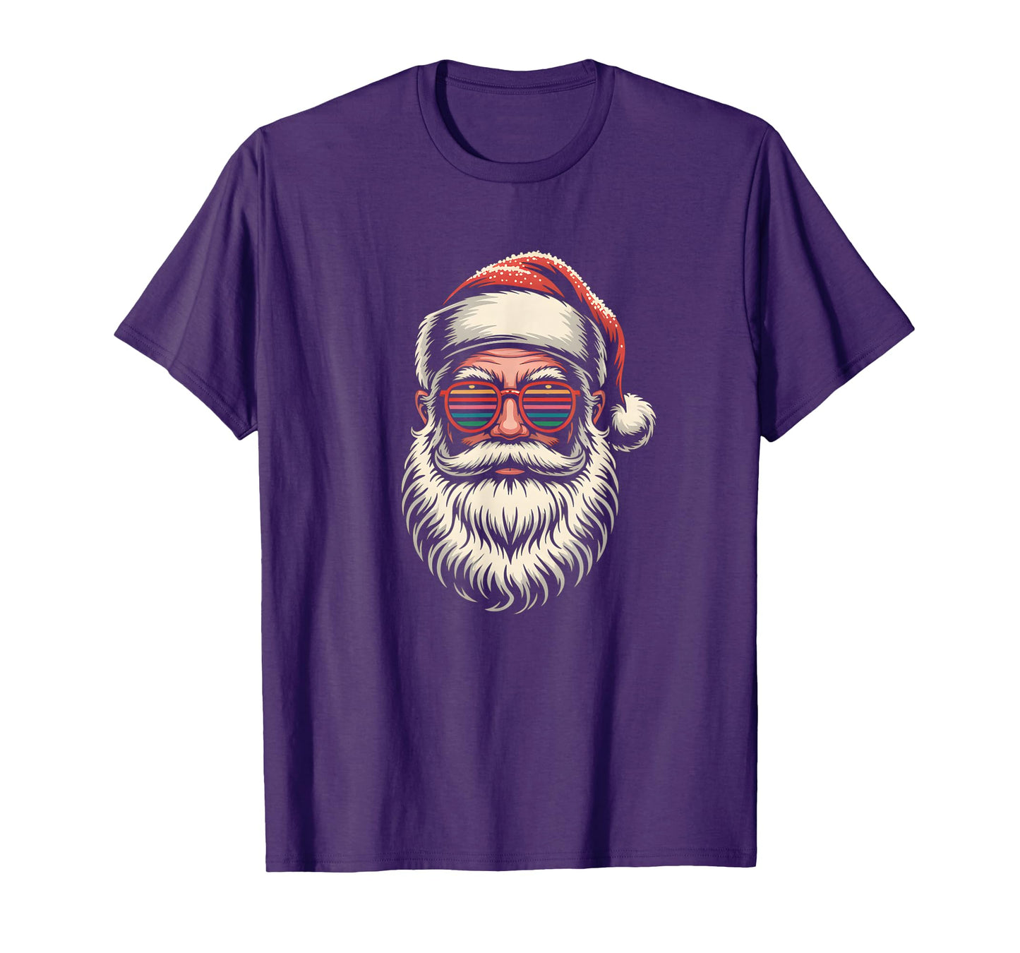Santa Face Retro Sunglasses Christmas Xmas Men Women Kids T-Shirt