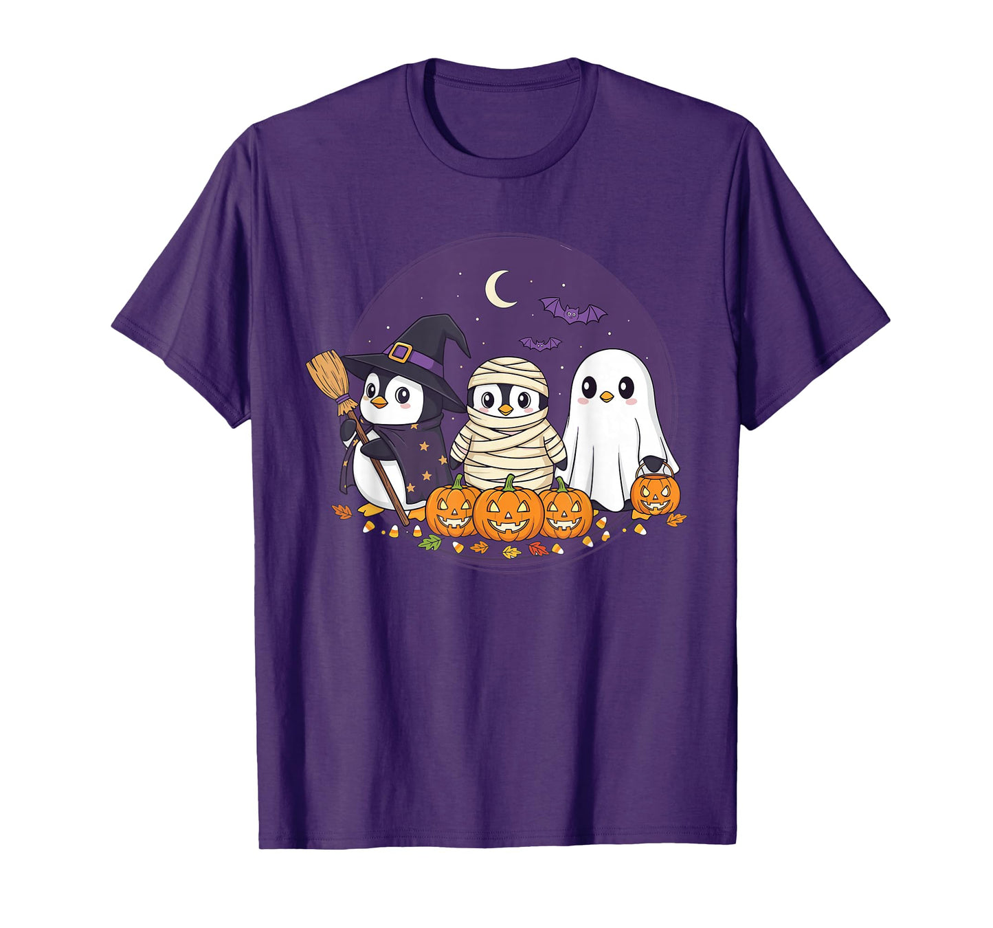 Penguin Boo Pumpkin Animal Halloween Costume for Kids Boys T-Shirt