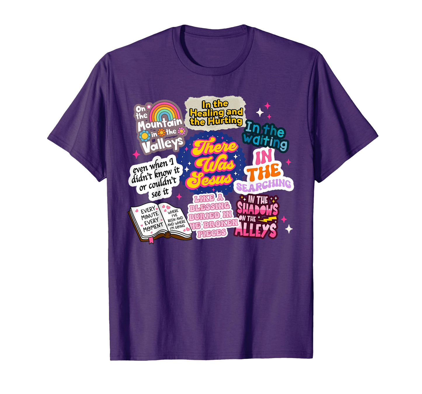 There Was Jesus Faith Inspirational Retro Christian Women T-Shirt