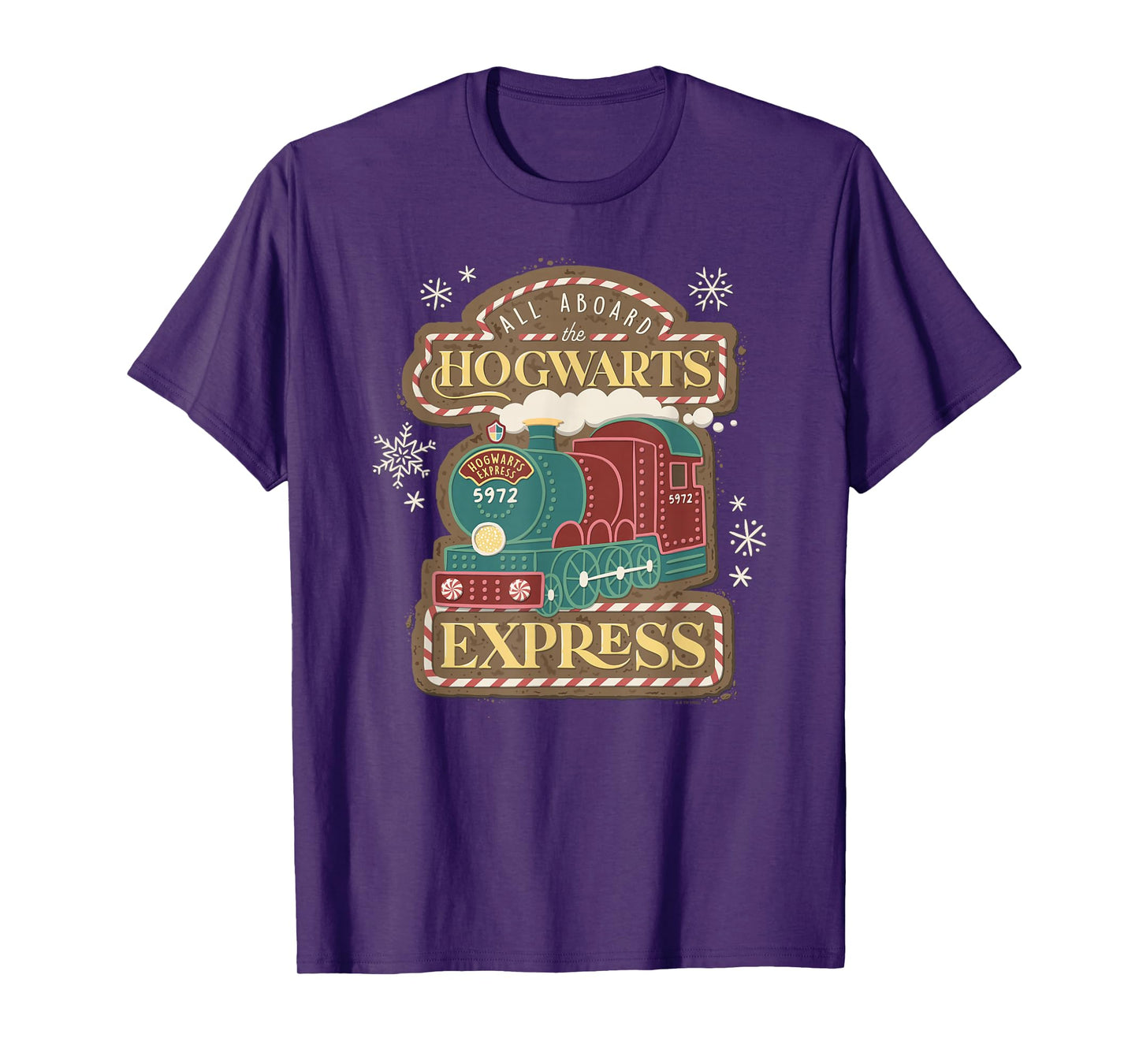 Harry Potter Christmas All Aboard Hogwarts Express Portrait T-Shirt