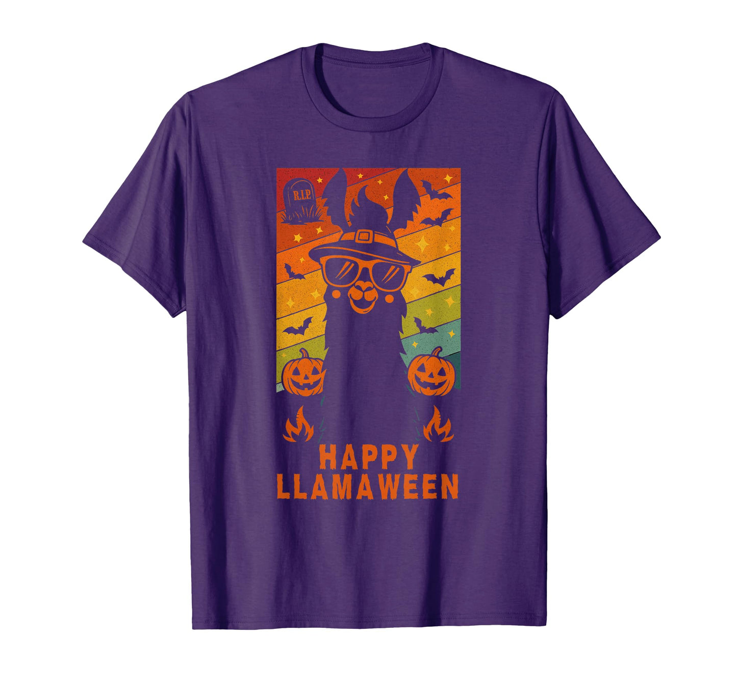 Happy Llamaween Funny Halloween Llama Costume Alpaca T-Shirt