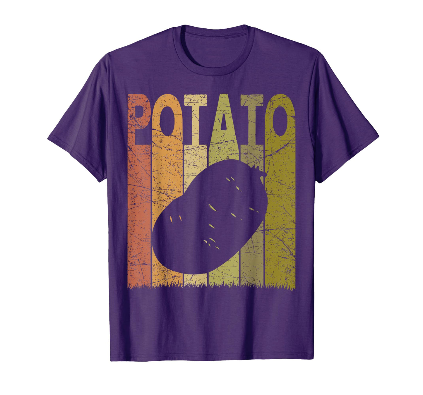 Farming Retro Potato Farming Designs. Potato Vintage T-Shirt - Unisex-Adults & Kids - Black - Small - Short Sleeve