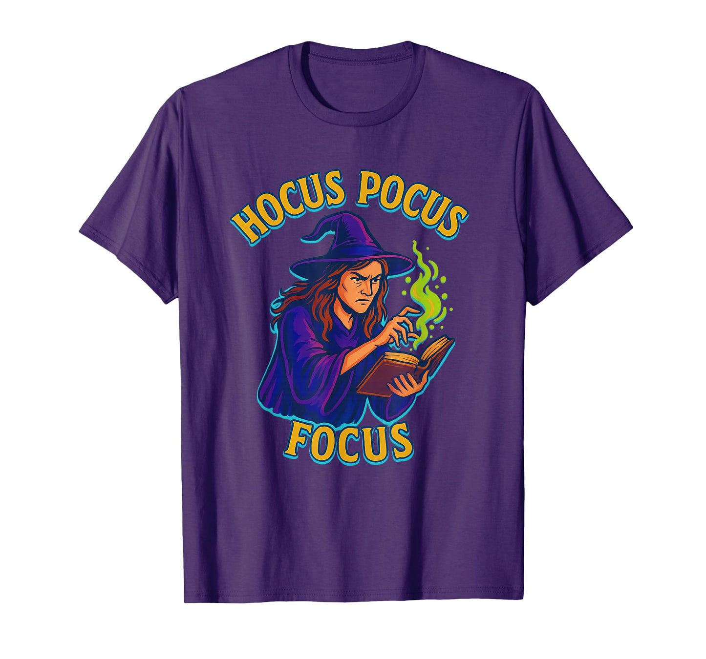 Hocus Pocus Focus Witchcore Spellbook Sorcery Illustration T-Shirt