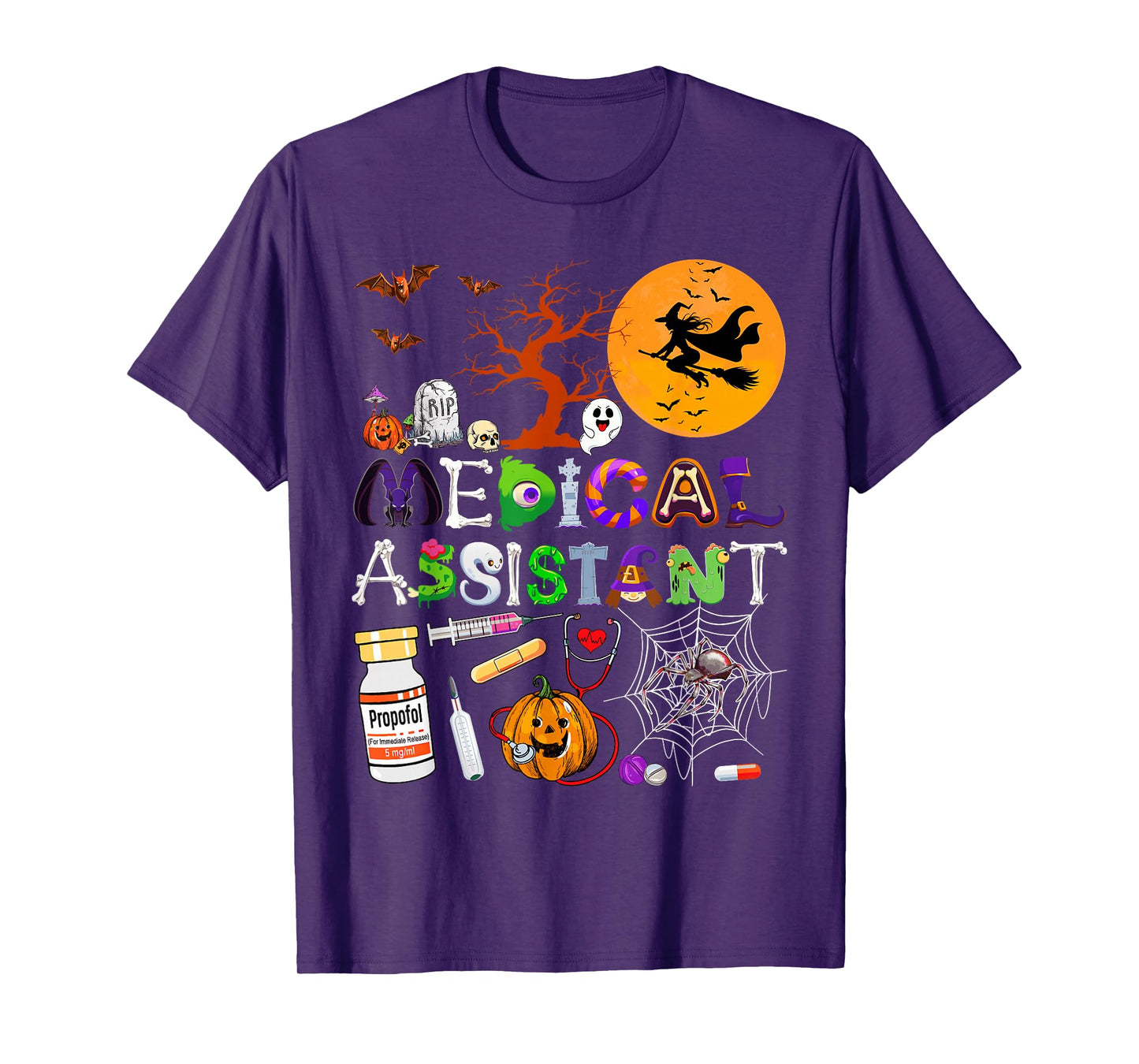 Medical Assistant Happy Halloween Costume Day Women Girls T-Shirt