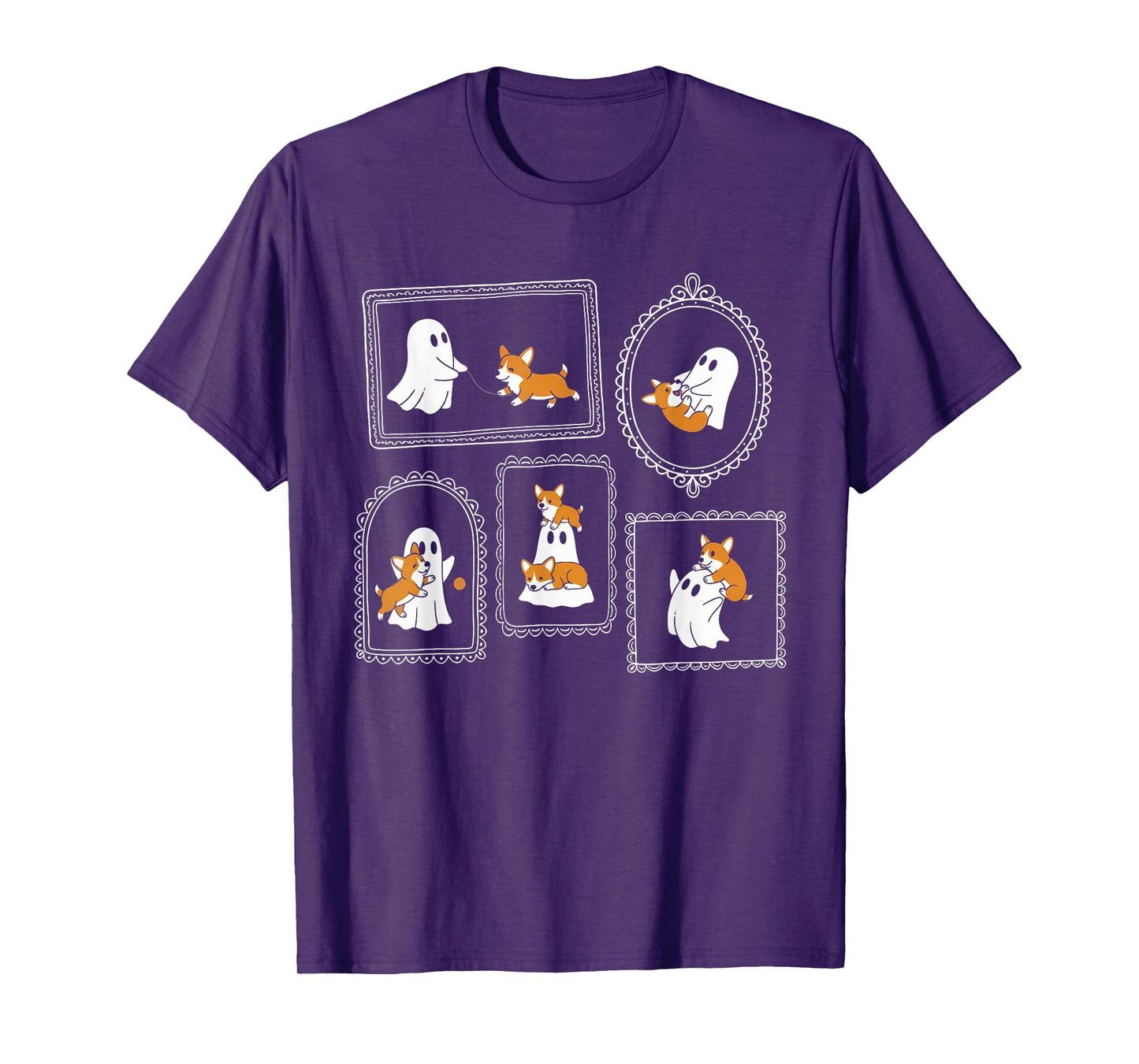 Halloween Vibes Corgi Lovers Corgi Mom Spooky Boo & Corgi T-Shirt