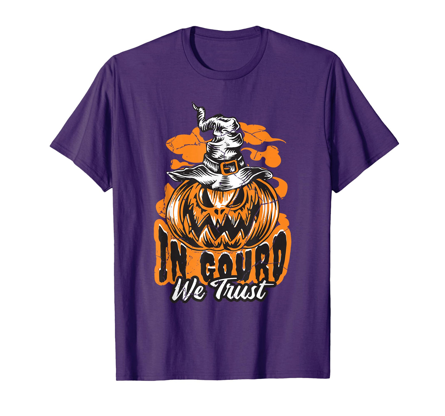 Halloween Pumpkin Jack O Lantern in Gourd We Trust T-Shirt