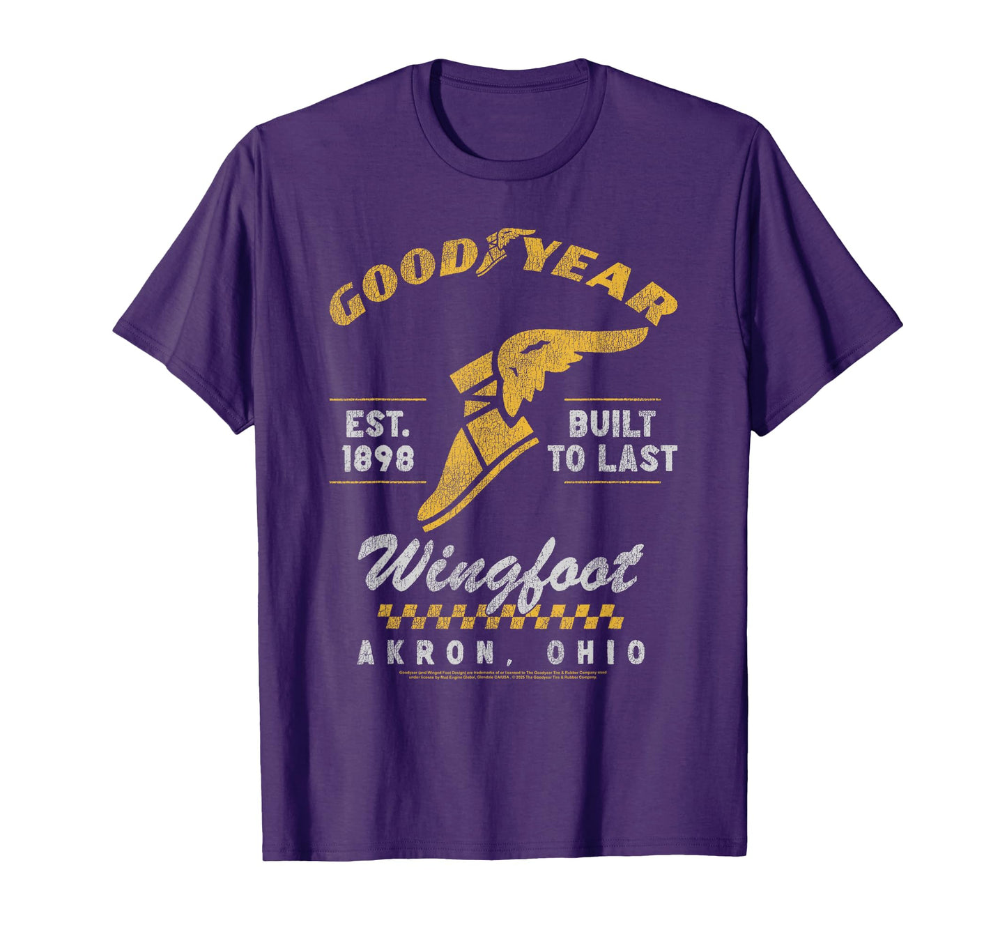 Goodyear Wingfoot Est. 1898 Built To Last Logo Distressed T-Shirt