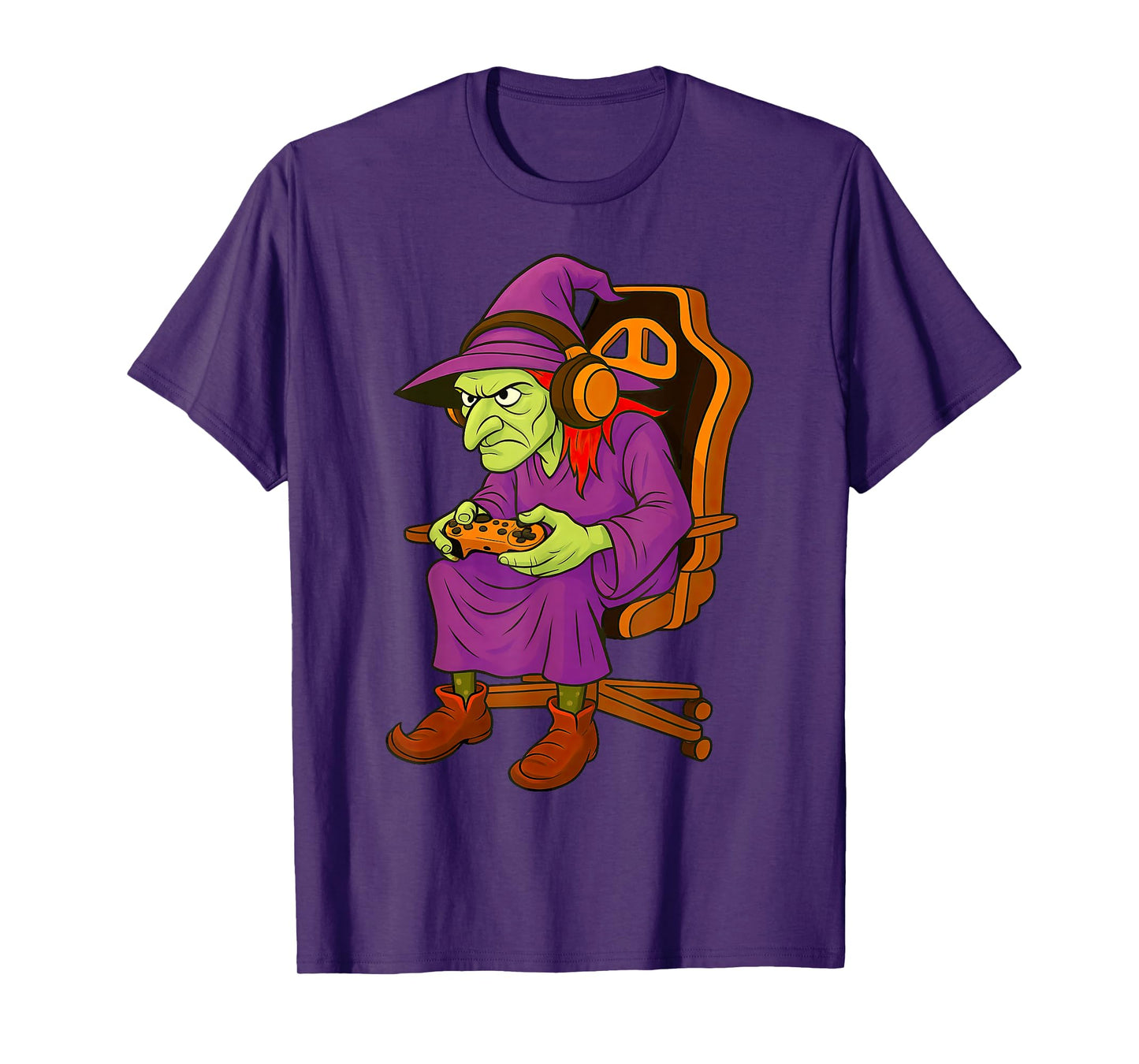 Halloween Witch Gamer Gaming Video Game Boys Girls Kids T-Shirt