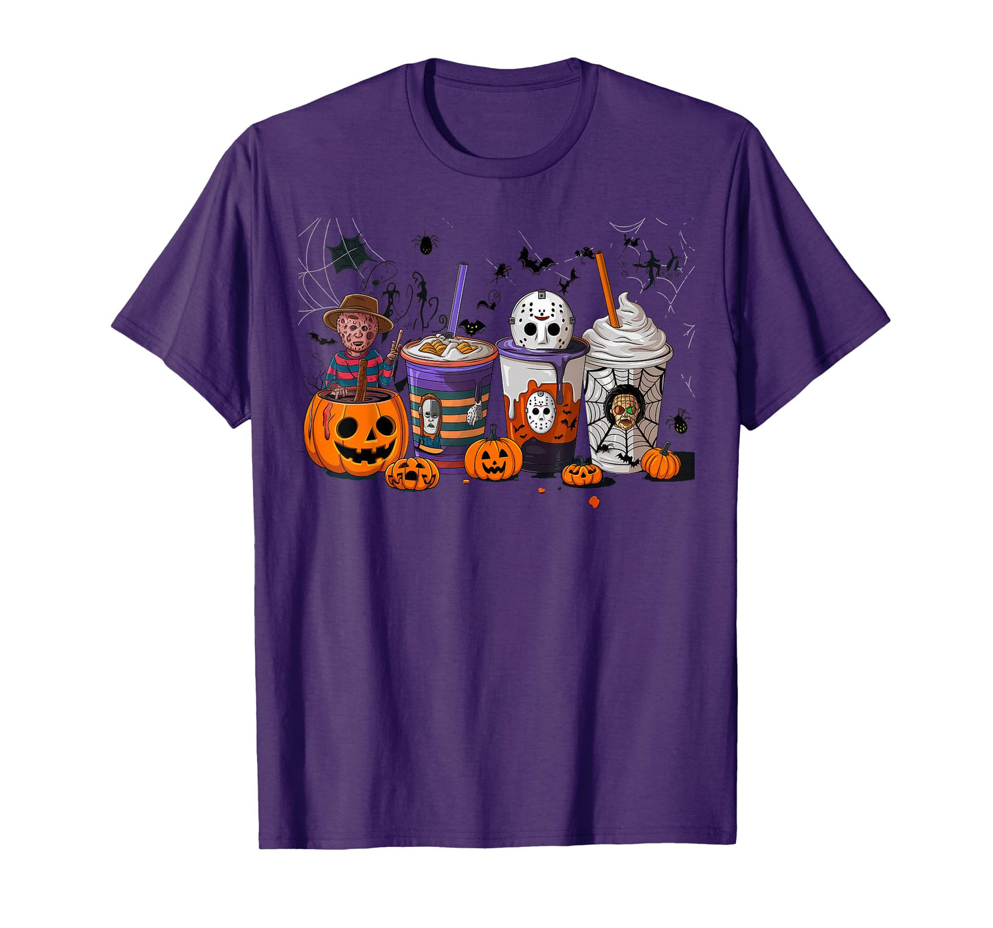 Halloween Tshirt Women Men Skeleton Witch Monster Party T-Shirt