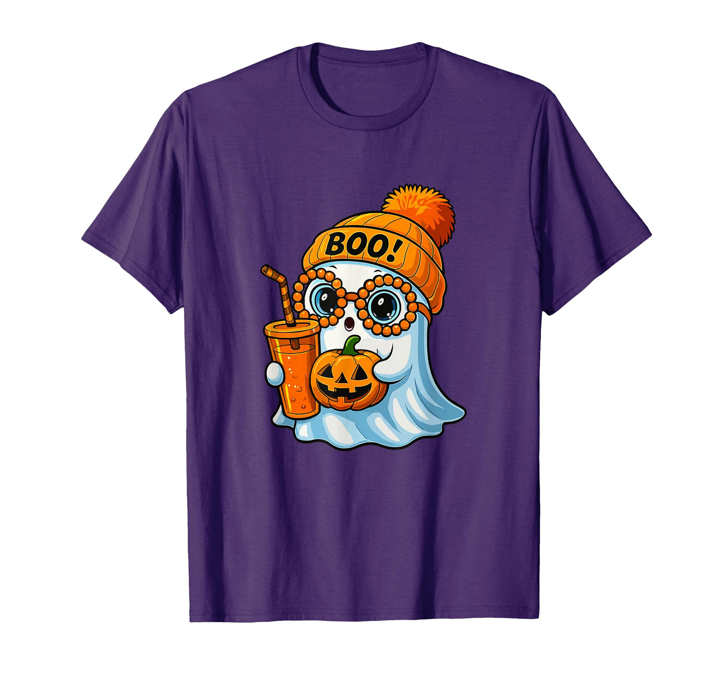 Ghost Drink Pumpkin Spice Halloween Spooky Season Boo Ghost T-Shirt