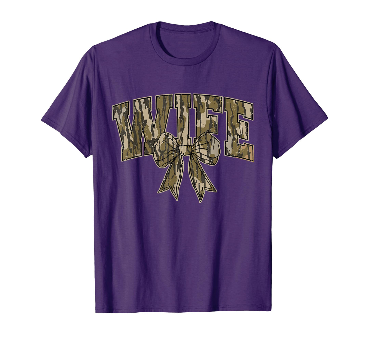 Hunting Wife Camo Bow Hunting Season Wife Hunting Lover T-Shirt