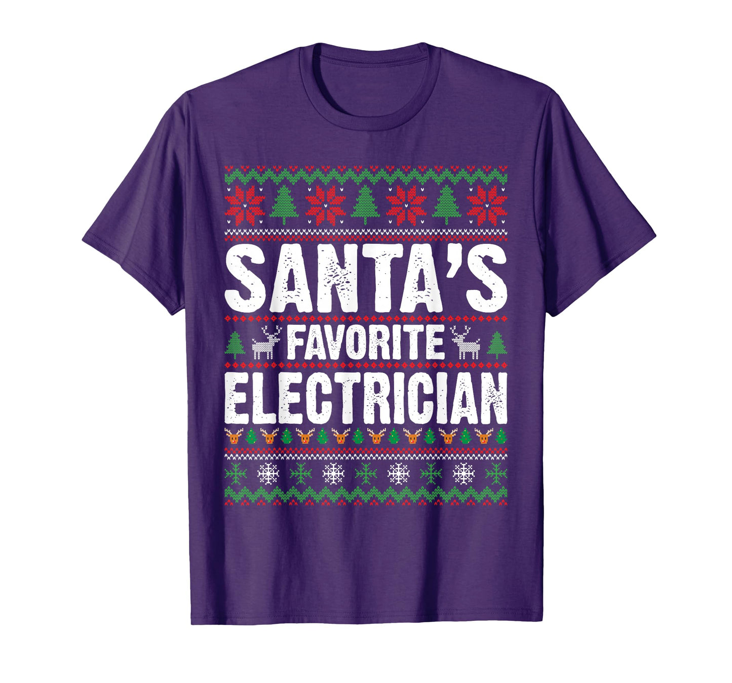 Electrician Christmas Santas Favorite T-Shirt
