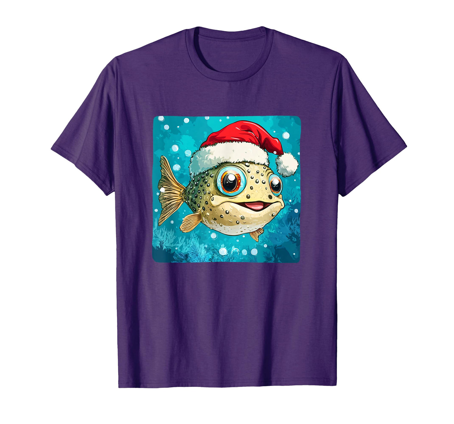 Puffer Fish Fun with a Jolly Santa Touch Costume T-Shirt