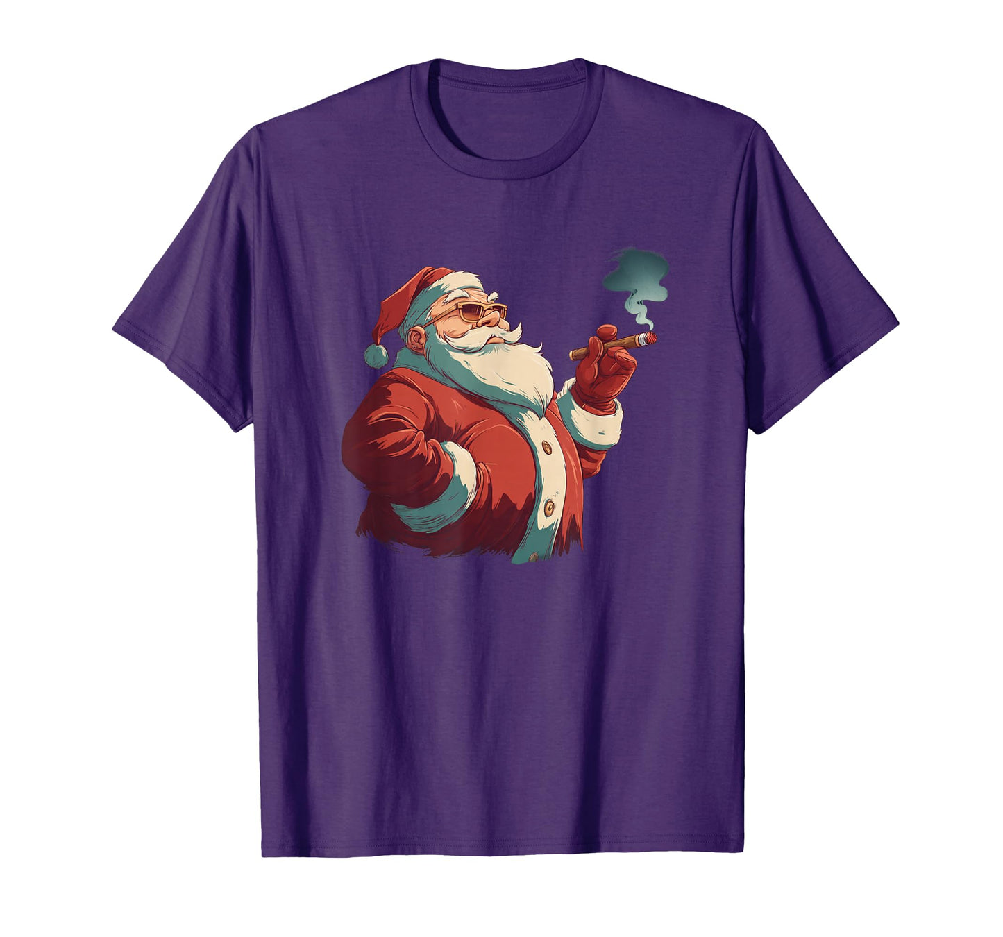 Cool Santa Claus with Festive Cigar Costume T-Shirt