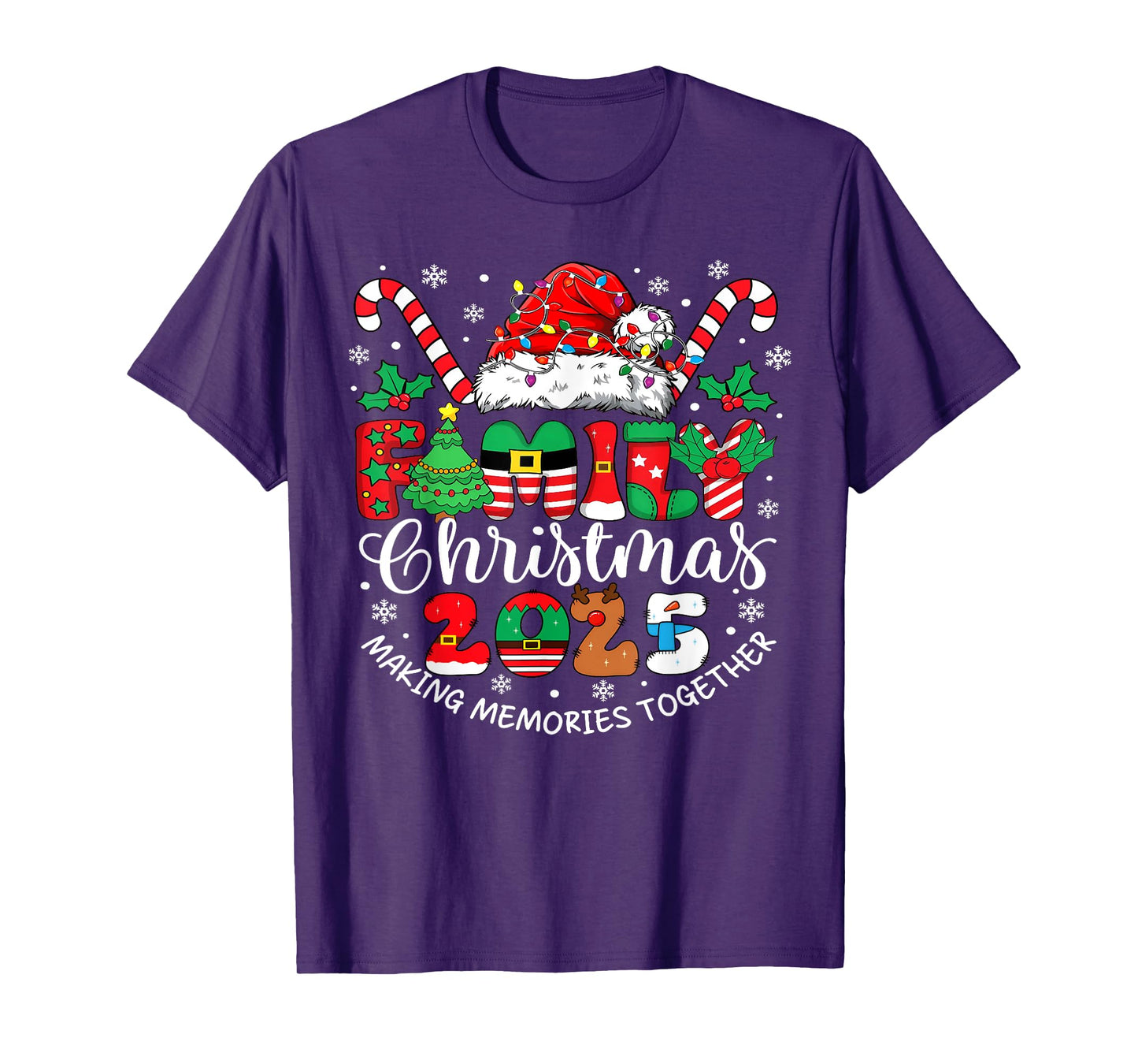Family Christmas 2025 Making Memories Together Xmas Pajamas T-Shirt