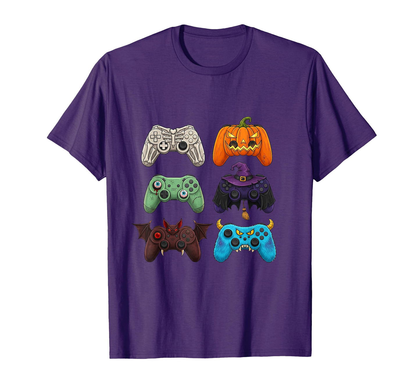 Halloween Skeleton Zombie Gaming Controllers Mummy Boys Kids T-Shirt