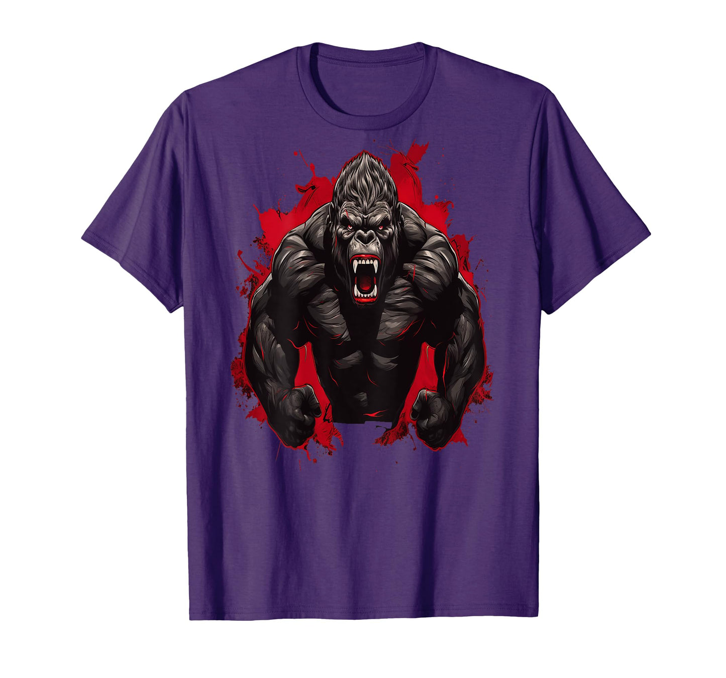 Gorilla Bodybuilding Workout Backprint Gym T-Shirt