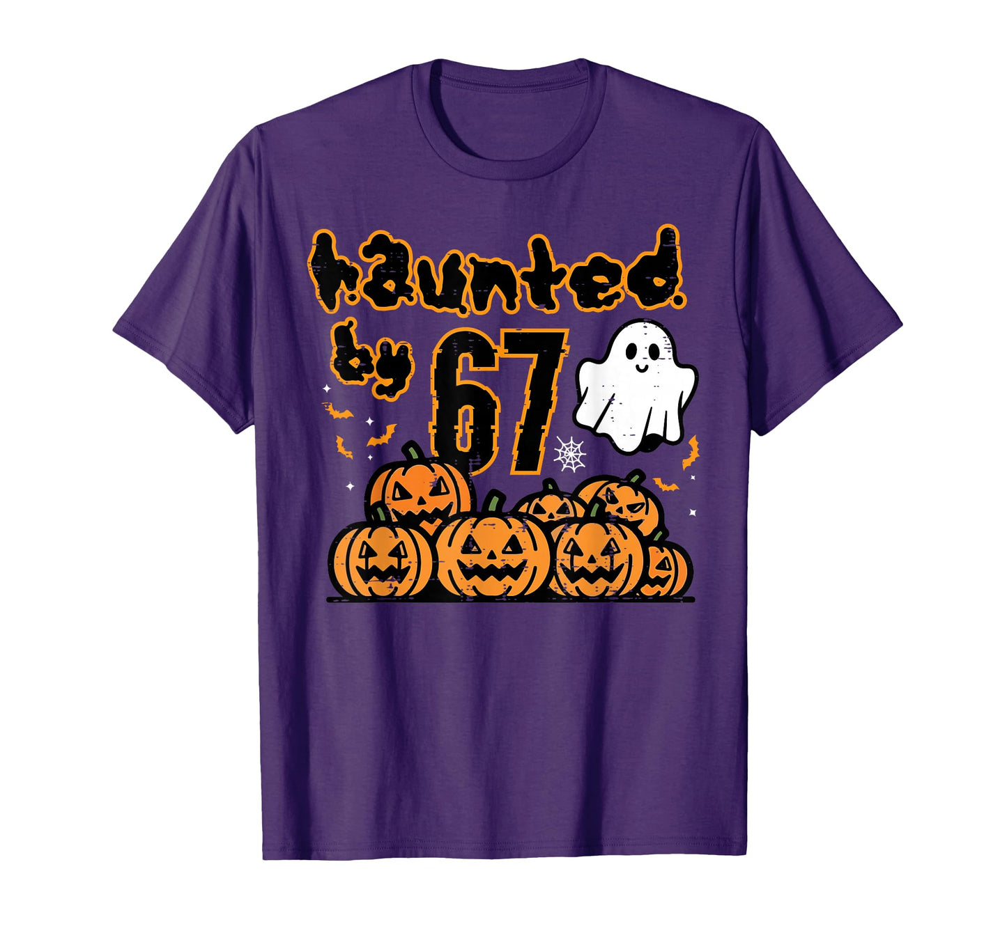 Haunted by 67 Meme Funny Halloween Men Women Kids Boys Teen T-Shirt