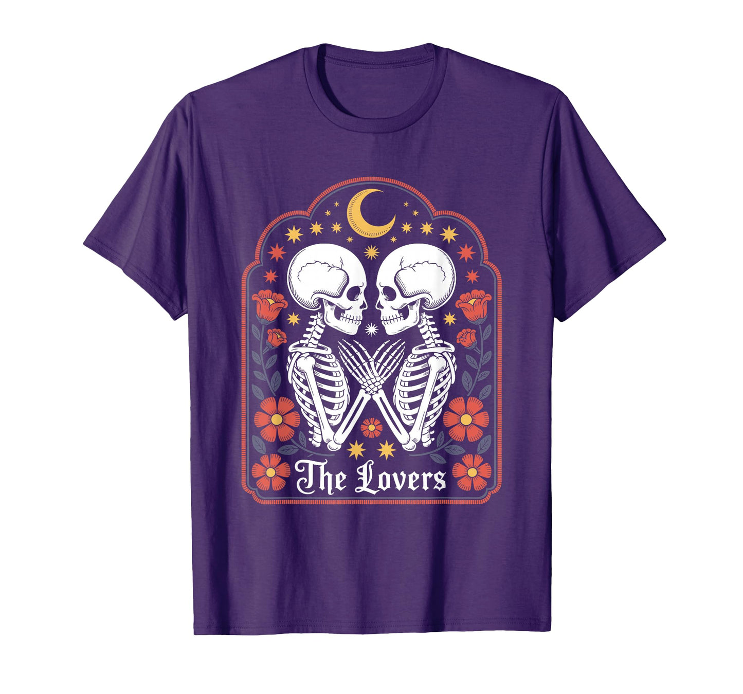 The Lovers Tarot Card Occult Goth Halloween Gothic T-Shirt