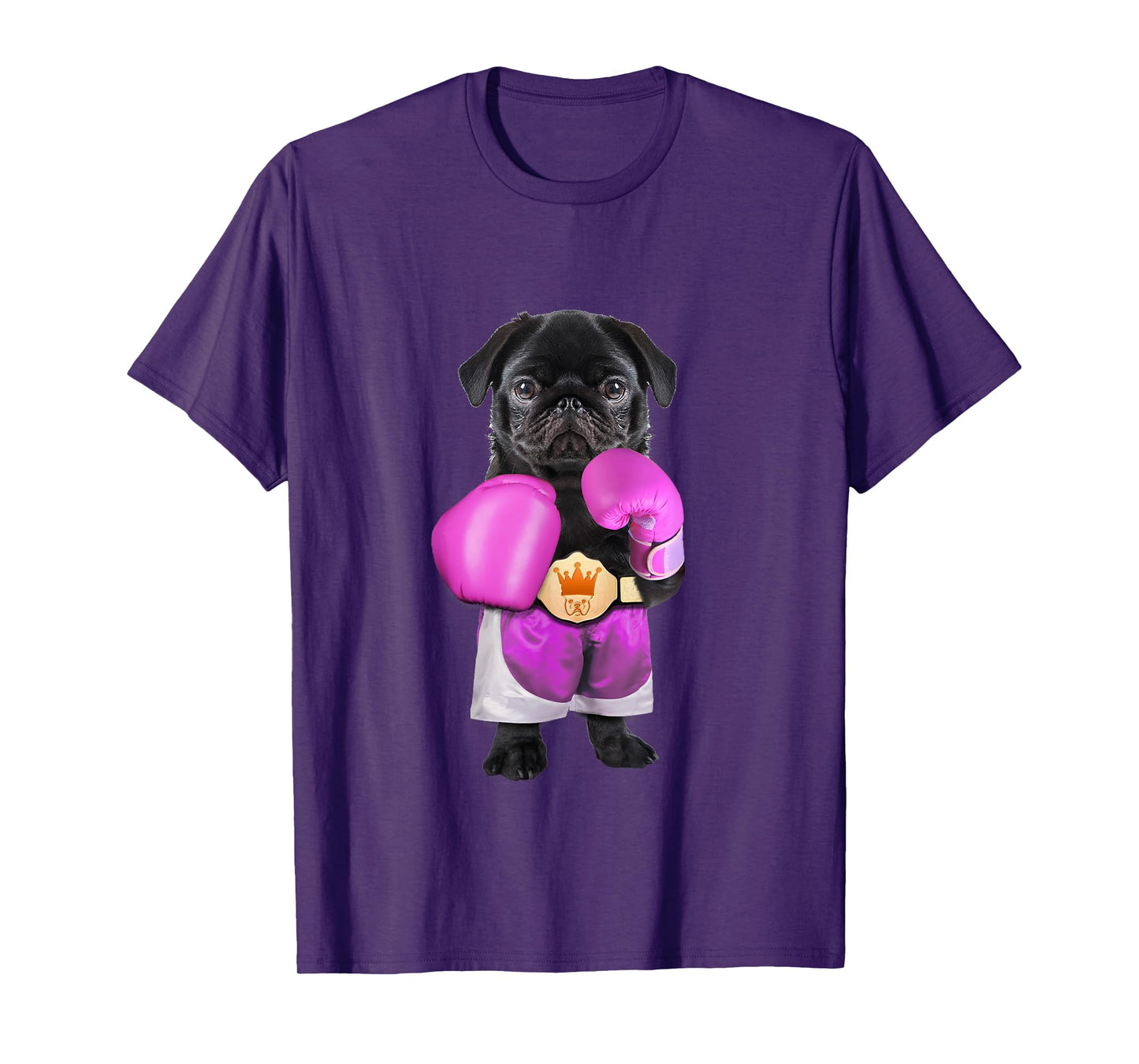 Pug dog Boxing Funny Fitness Gym Workout T-Shirt