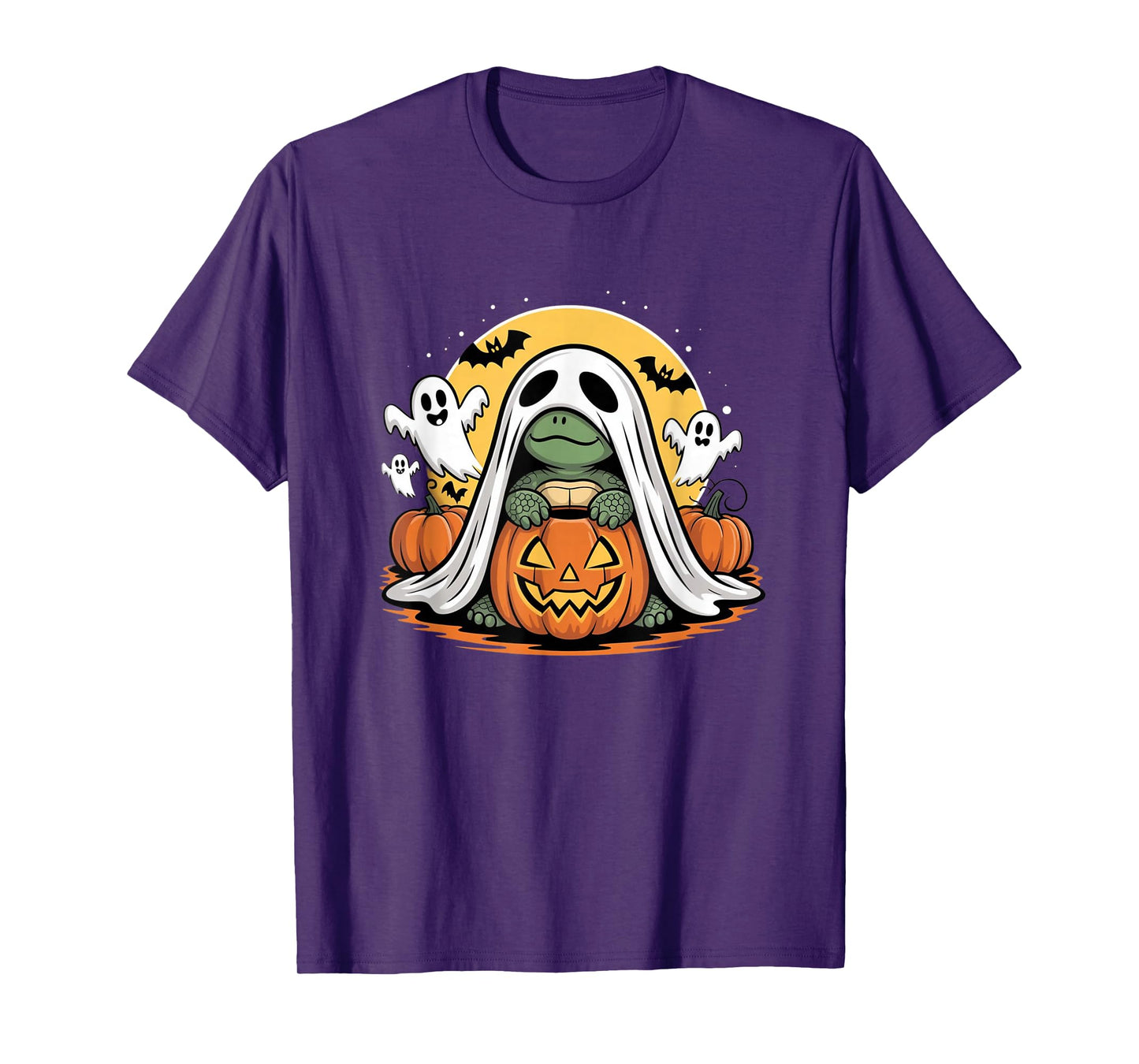 Turtley Spooky Cute Sea Turtle Witches Ghost Halloween T-Shirt