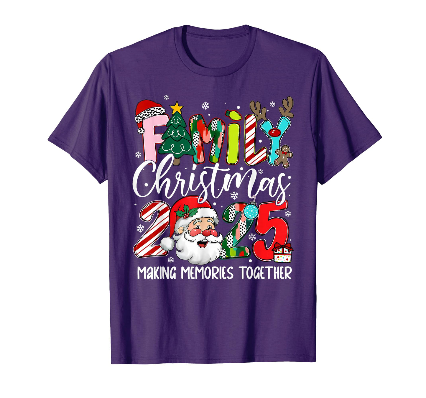 Family Christmas 2025 Making Memories Together Santa Holiday T-Shirt