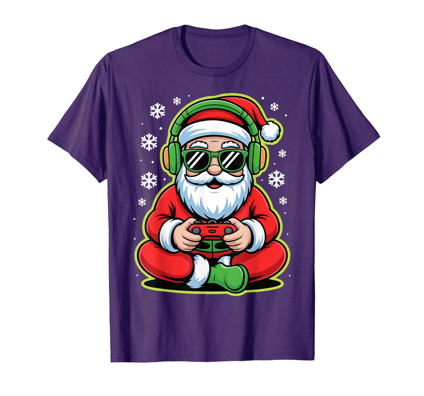 Christmas Gamer Boys Kids Santa Play Video Game T-Shirt