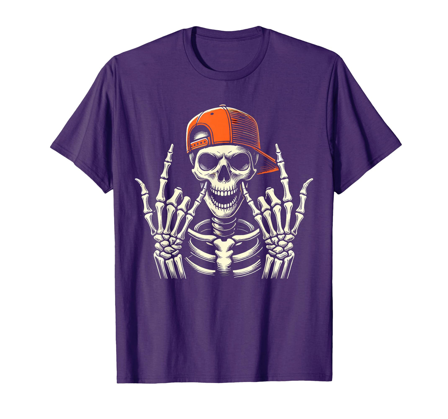 Rocker Skeleton Skater Cool Halloween T-Shirt