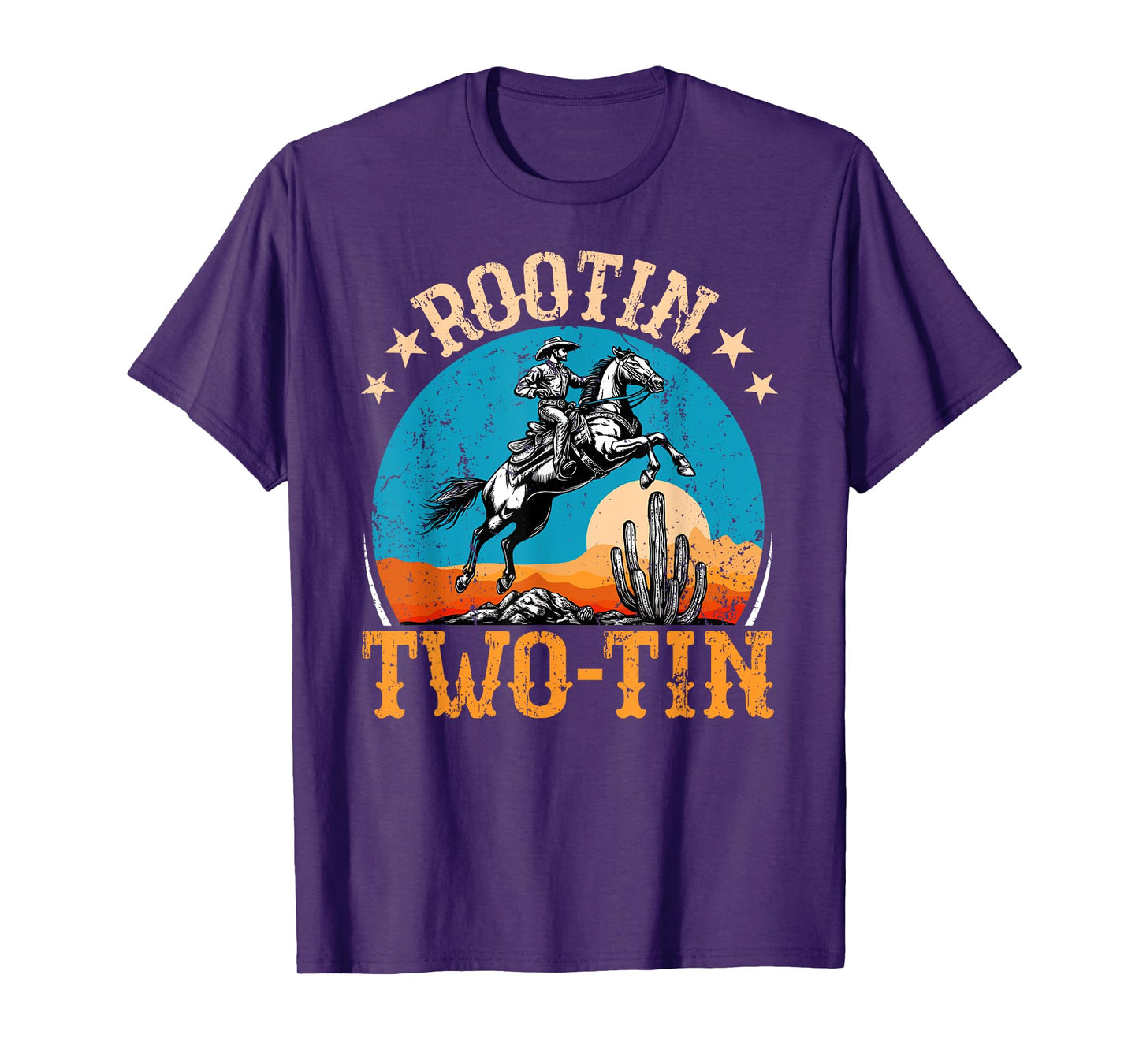 Rootin Two-tin 2nd Birthday 2 Year Old Western Cowboy Bday T-Shirt