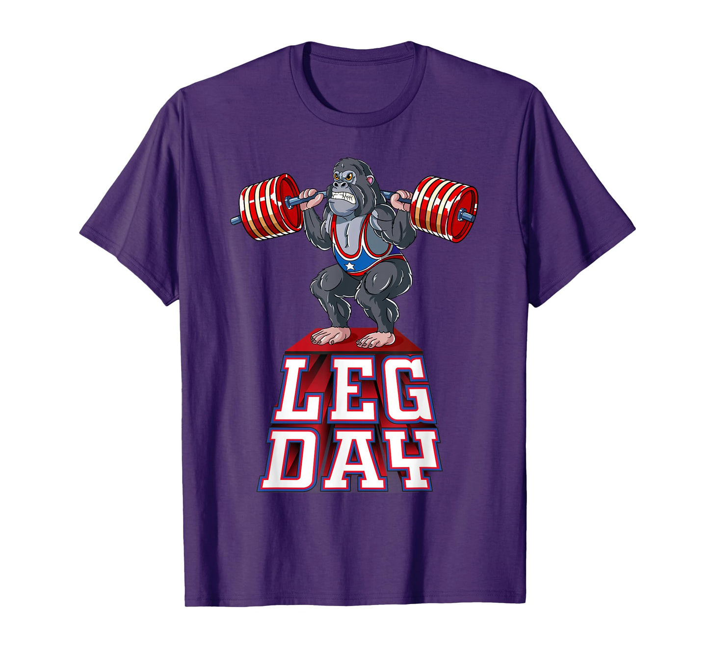 Leg Day gorilla Weight Lifting Squat Gym Training T-Shirt