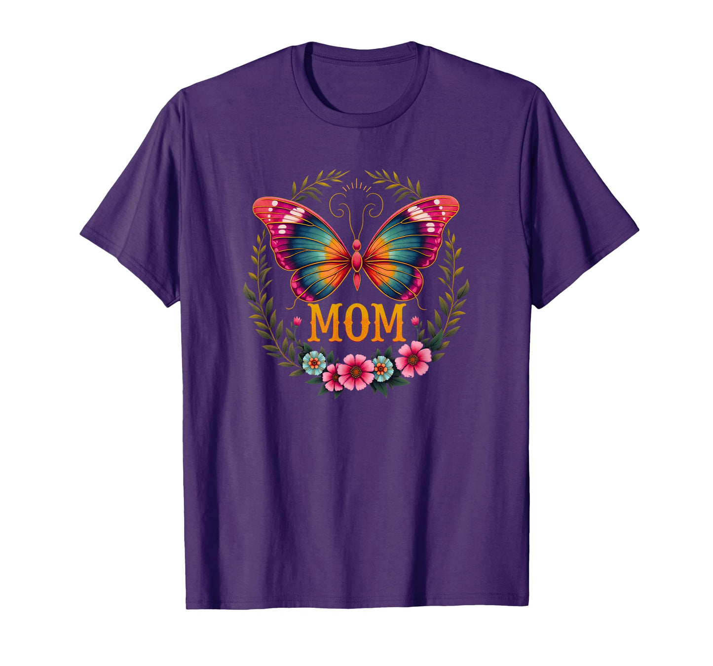 Mother's Day Butterfly Mom Mommy Mama Cute Insect Flower T-Shirt