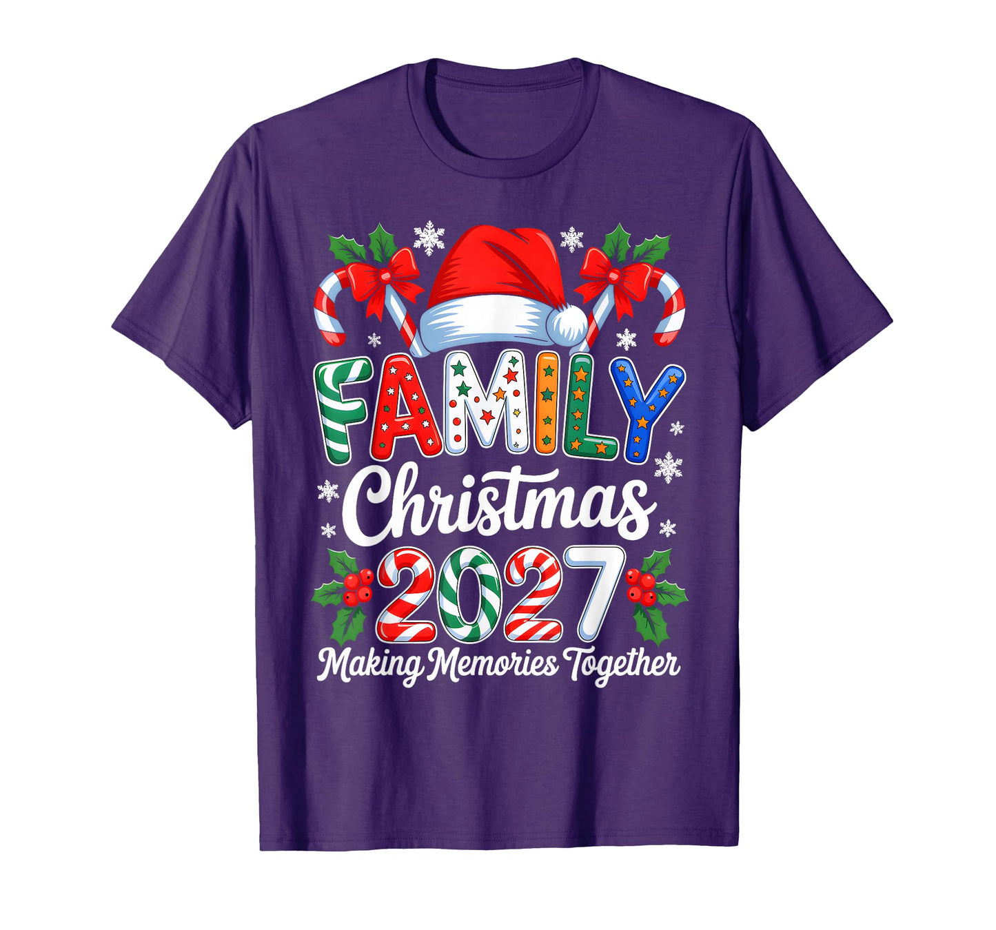 Family Christmas 2027 Matching Family Pajamas Xmas Squad T-Shirt