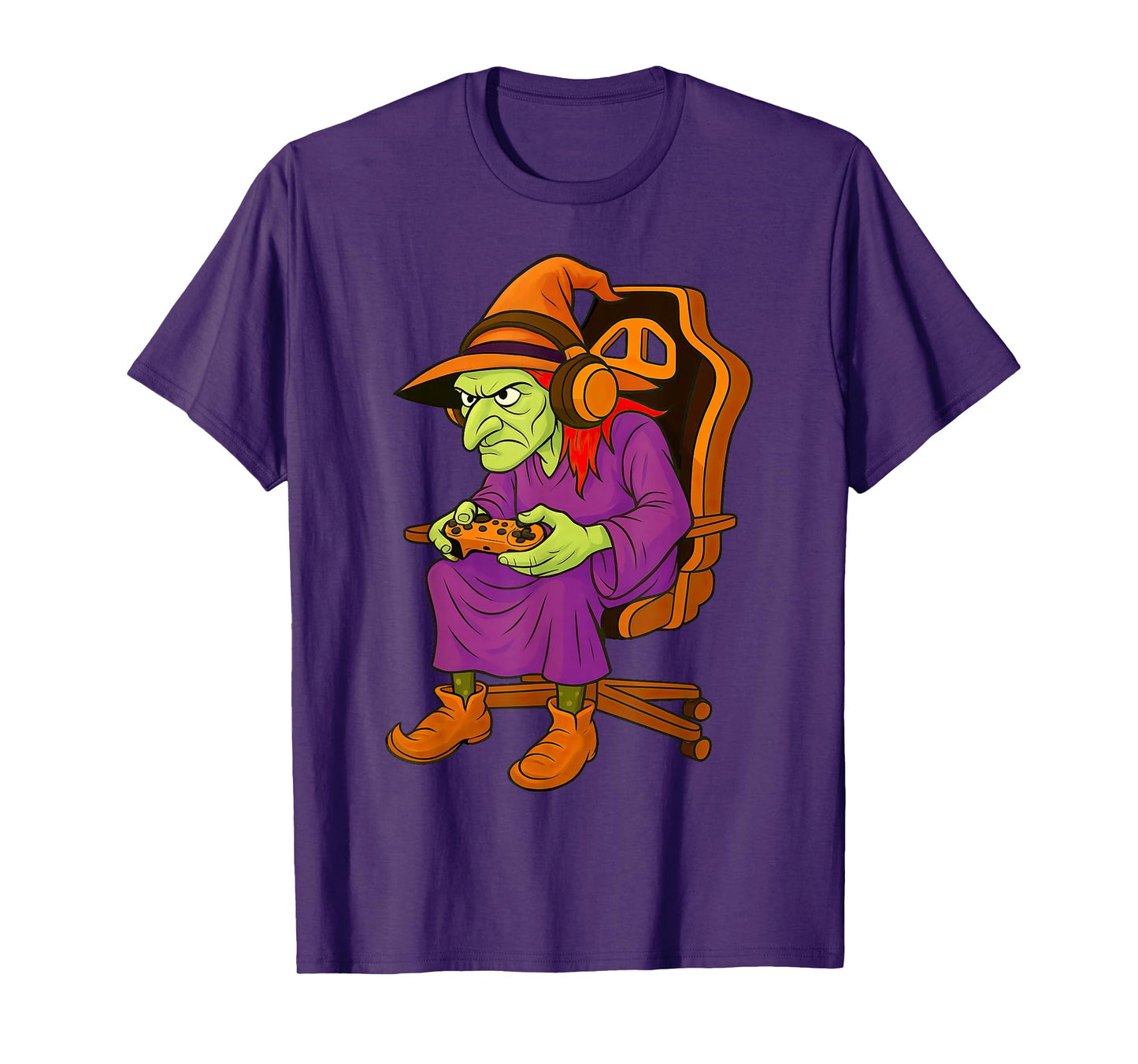 Halloween Witch Gamer Gaming Video Game Boys Girls Kids T-Shirt