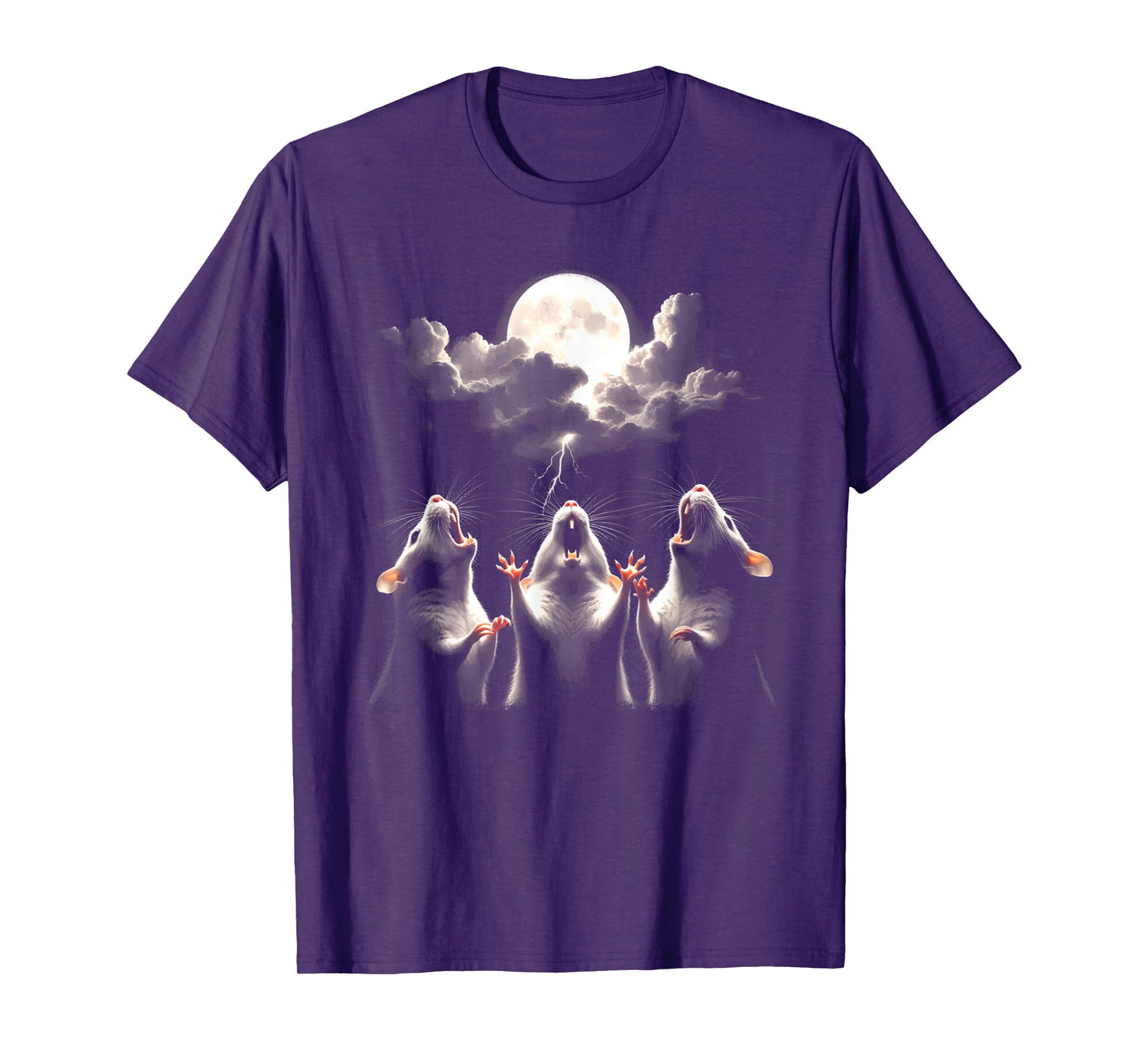 Rats Moon - Funny Weird Trashy Cursed Meme Rat T-Shirt