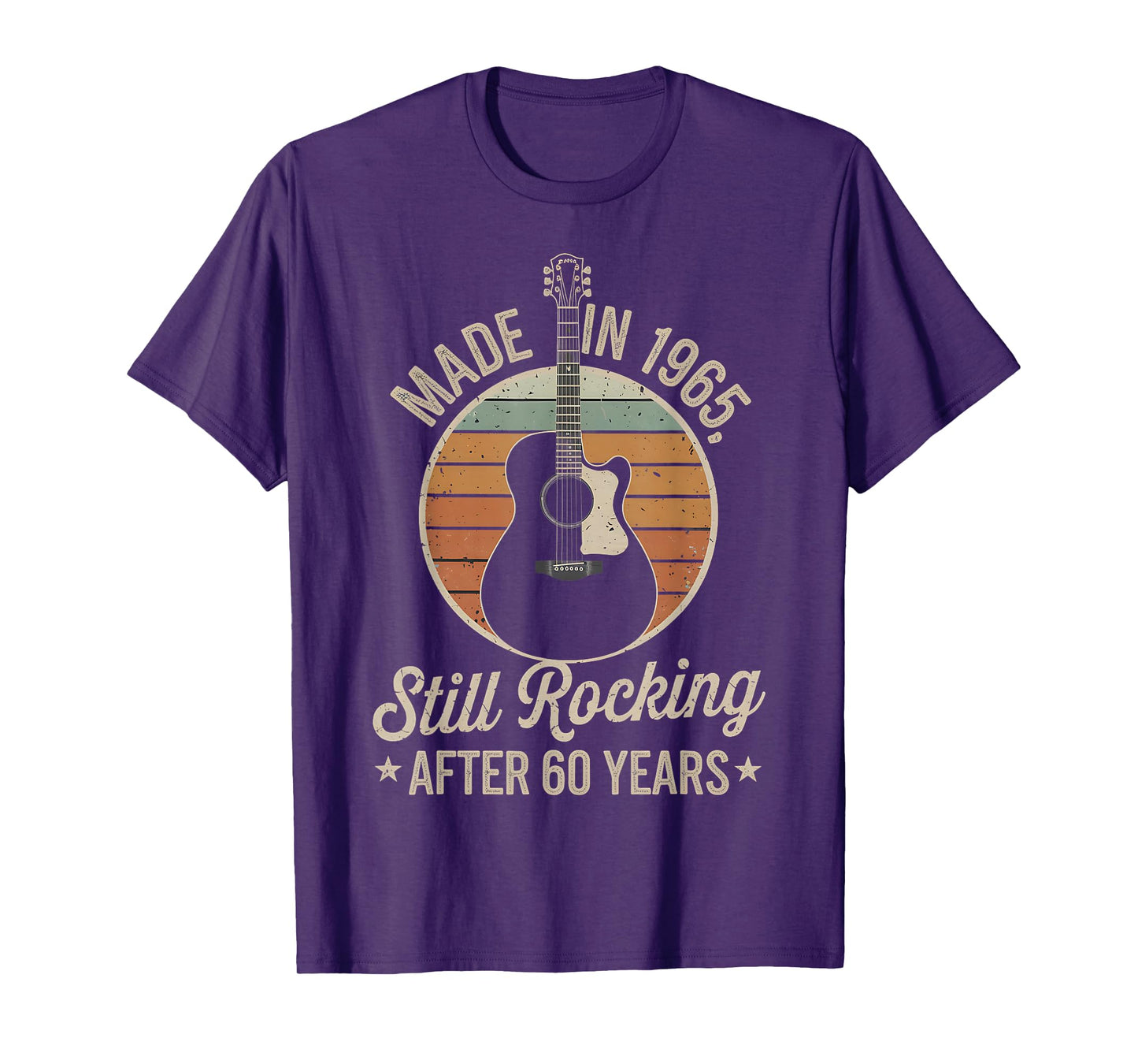Made in 1965 Still Rocking After 60 Years Retro Guitar T-Shirt