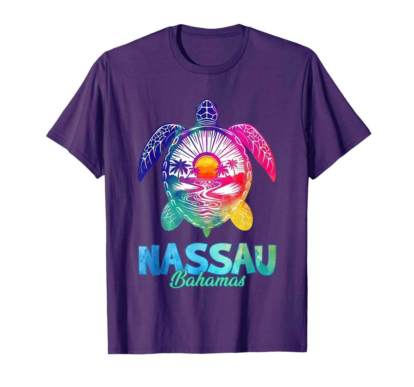 Nassau Tie Dye Sea Turtle T-Shirt Bahamas Beach Vacation T-Shirt
