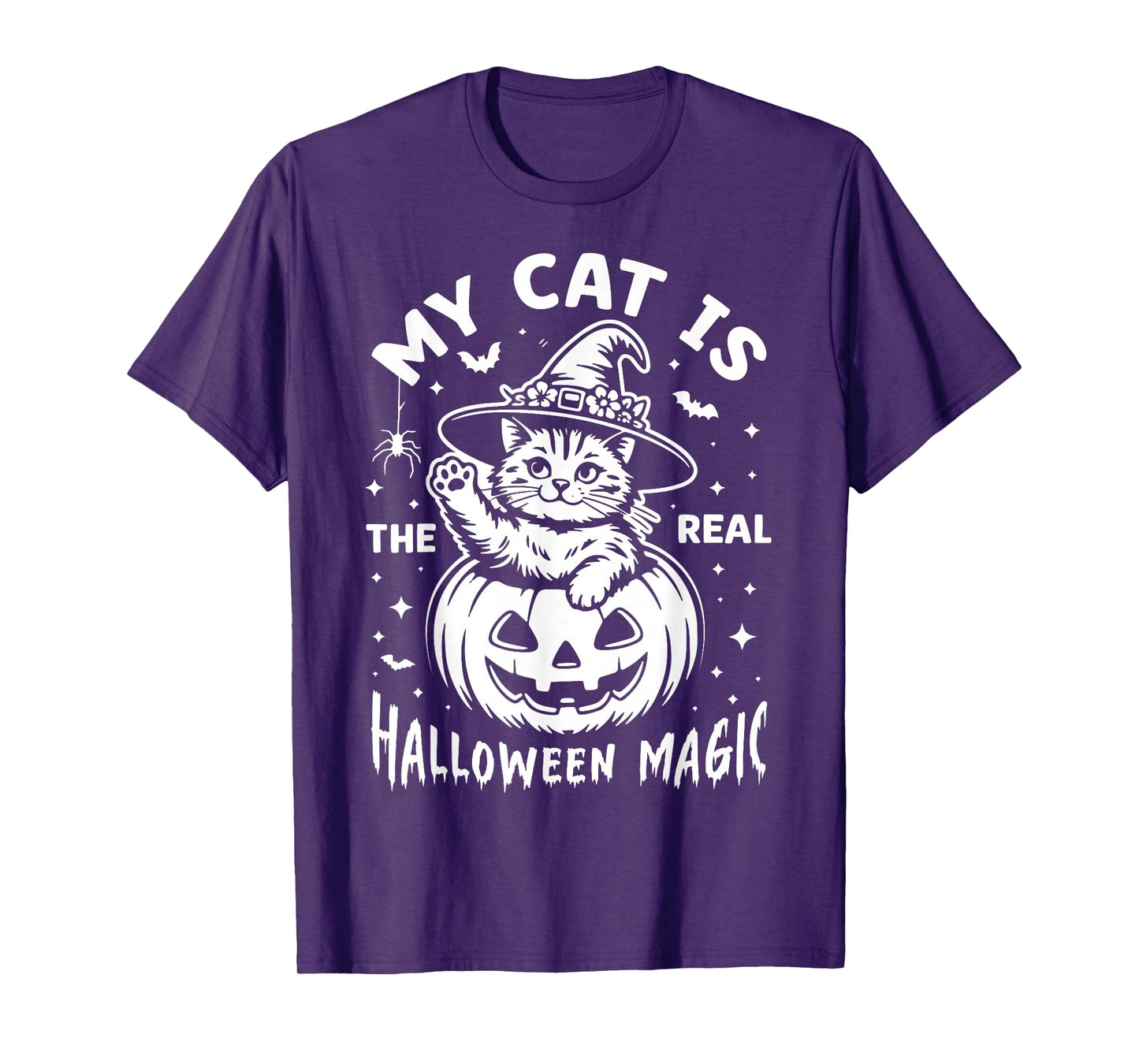 My cat is The Real Halloween Magic, Pumpkin Pet & Fur Parent T-Shirt