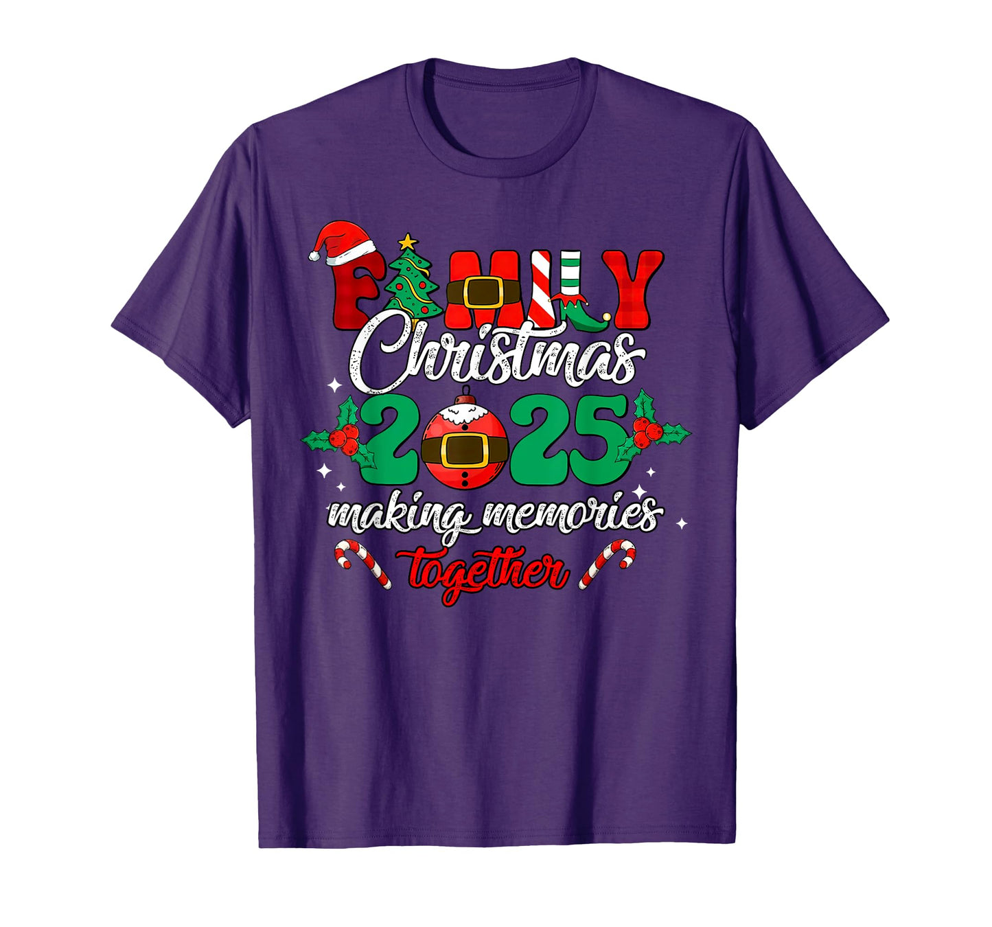 Family Christmas 2025 Matching Group Squad Santa Elf Xmas T-Shirt