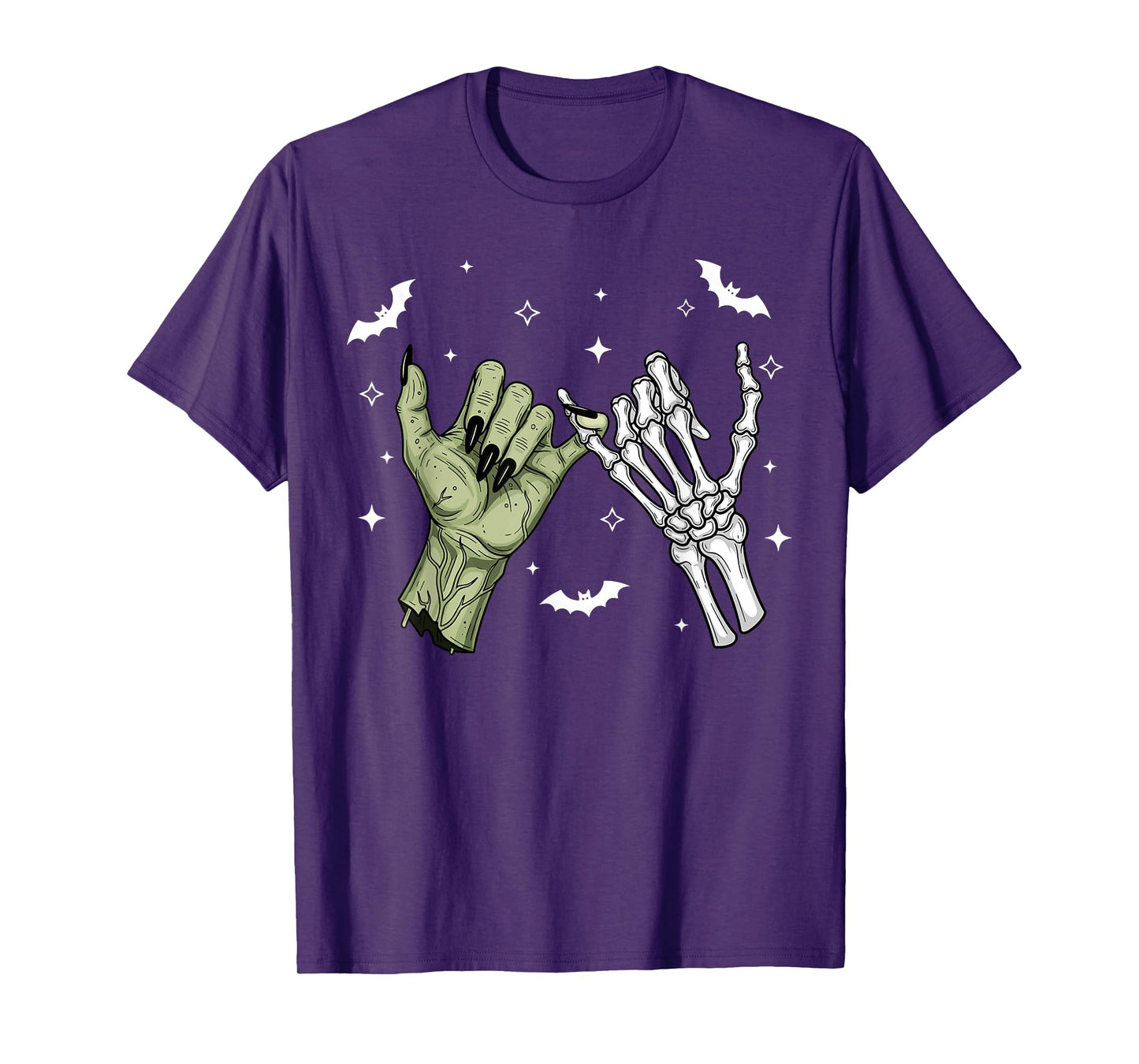 Funny Halloween Witch Skeleton Hand T-Shirt