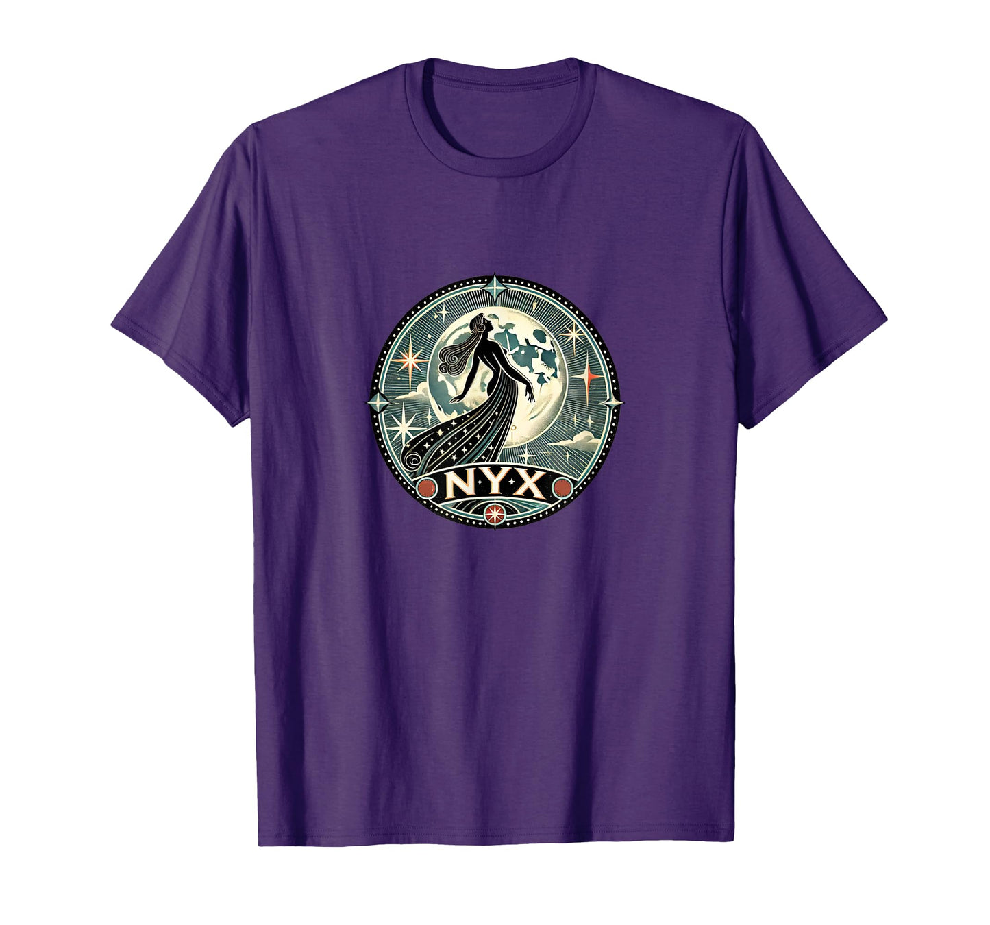 NYX Goddess Illustration Goddess of the Night Full Moon T-Shirt