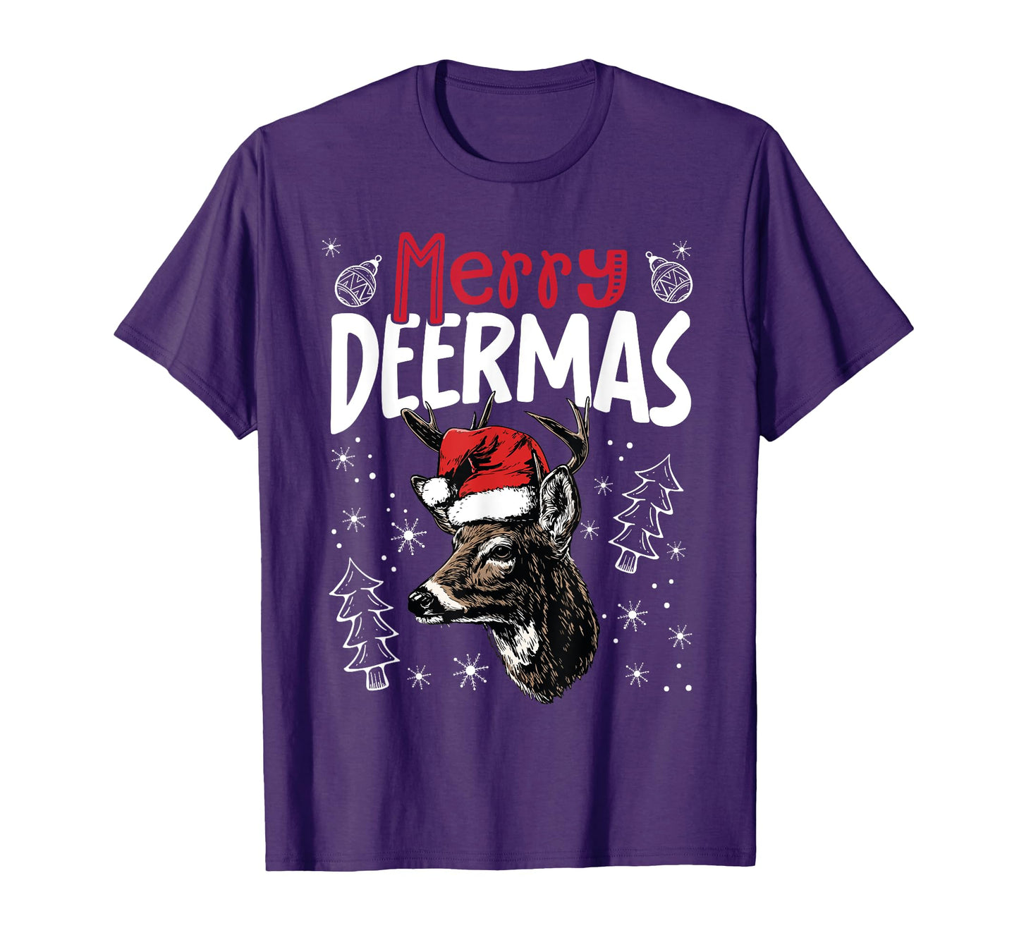 Merry Deermas Funny Christmas Deer T-Shirt
