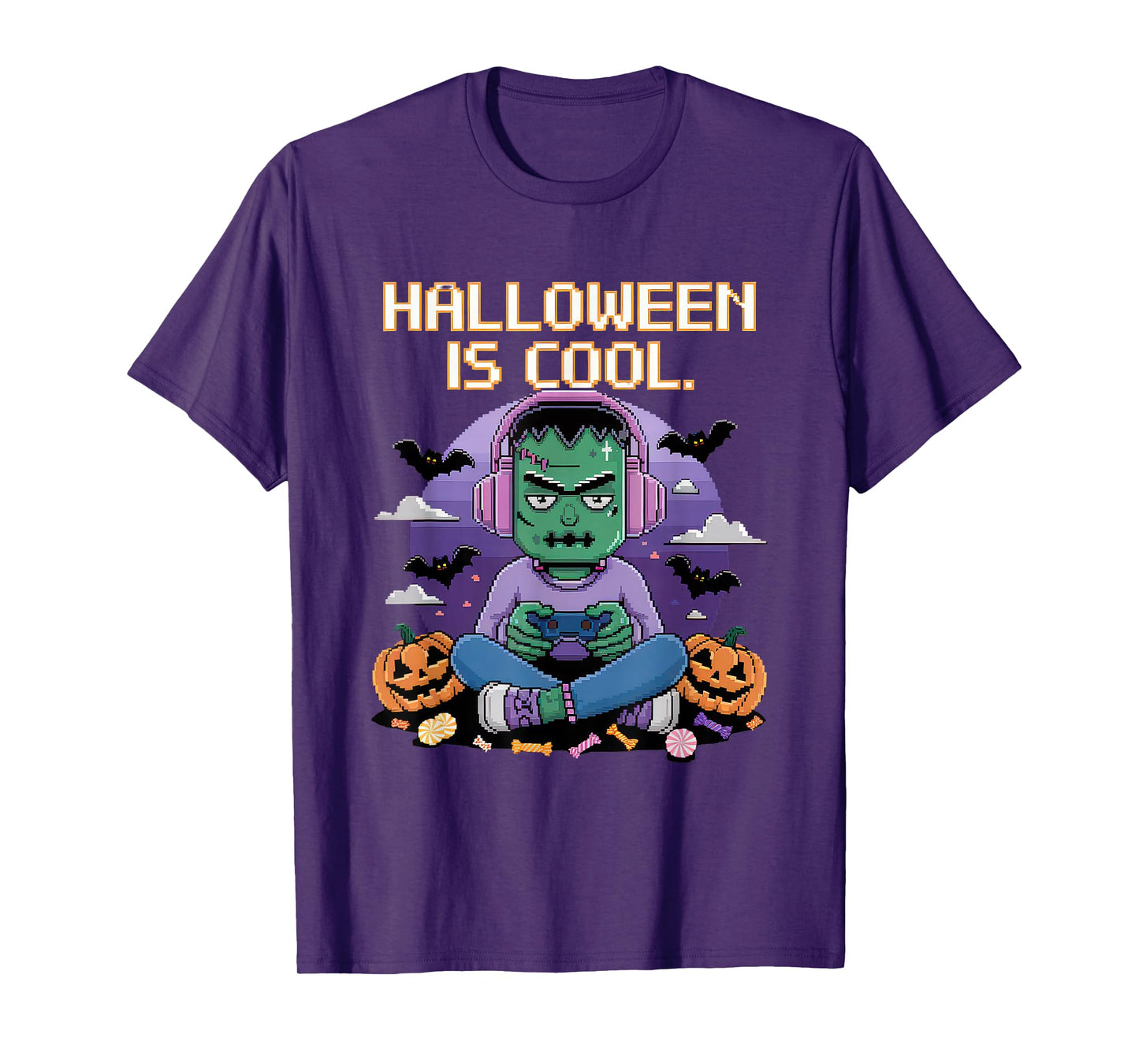 Halloween is Cool Tshirt Women Men Frankenstein Monster T-Shirt