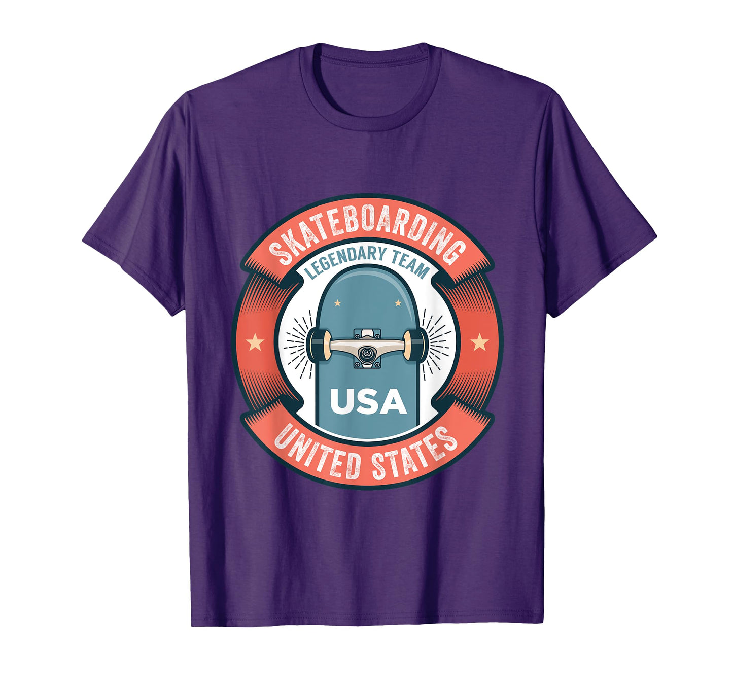 Skateboarding USA Support the Team Shirt USA Flag Skateboard T-Shirt