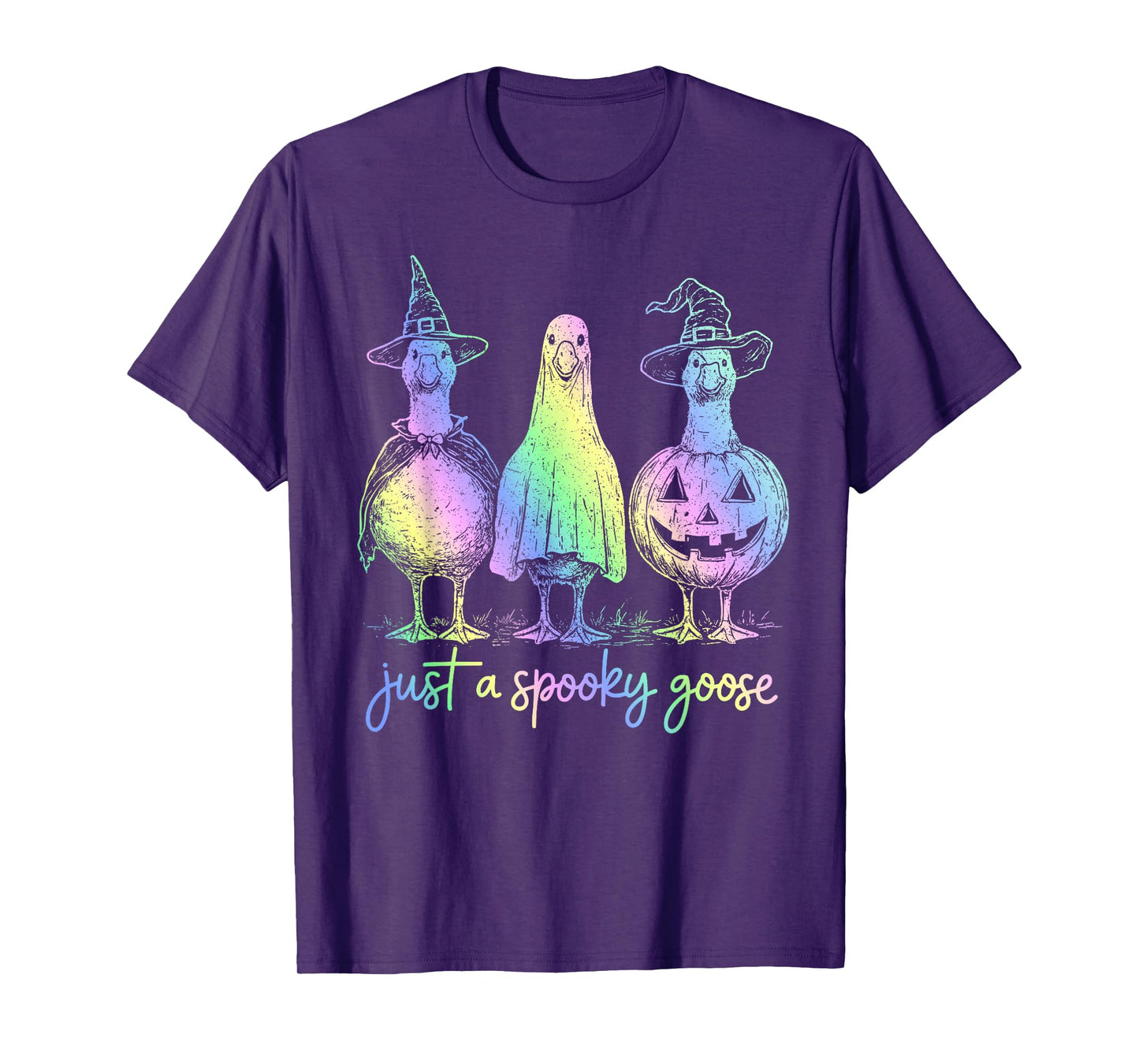 Just A Spooky Goose Halloween Silly Goose Funny Halloween T-Shirt