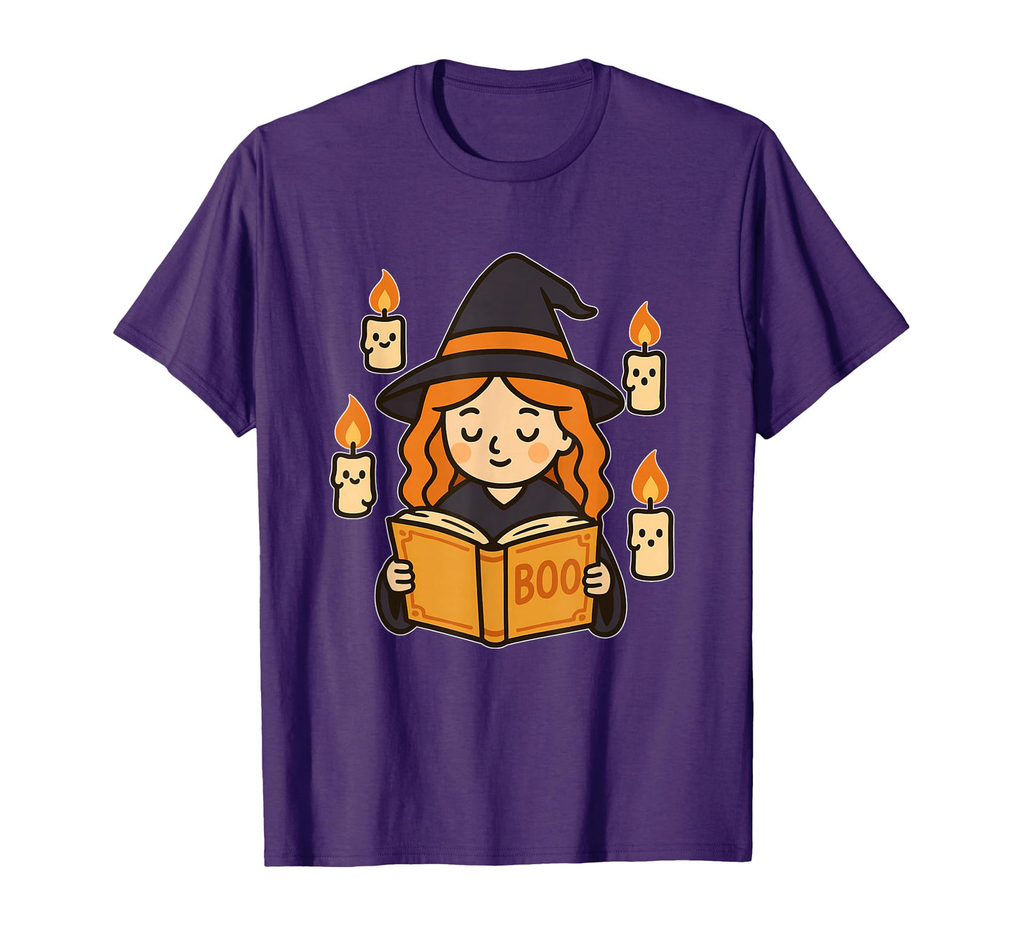 Witch Reading Boo Spell Book T-Shirt