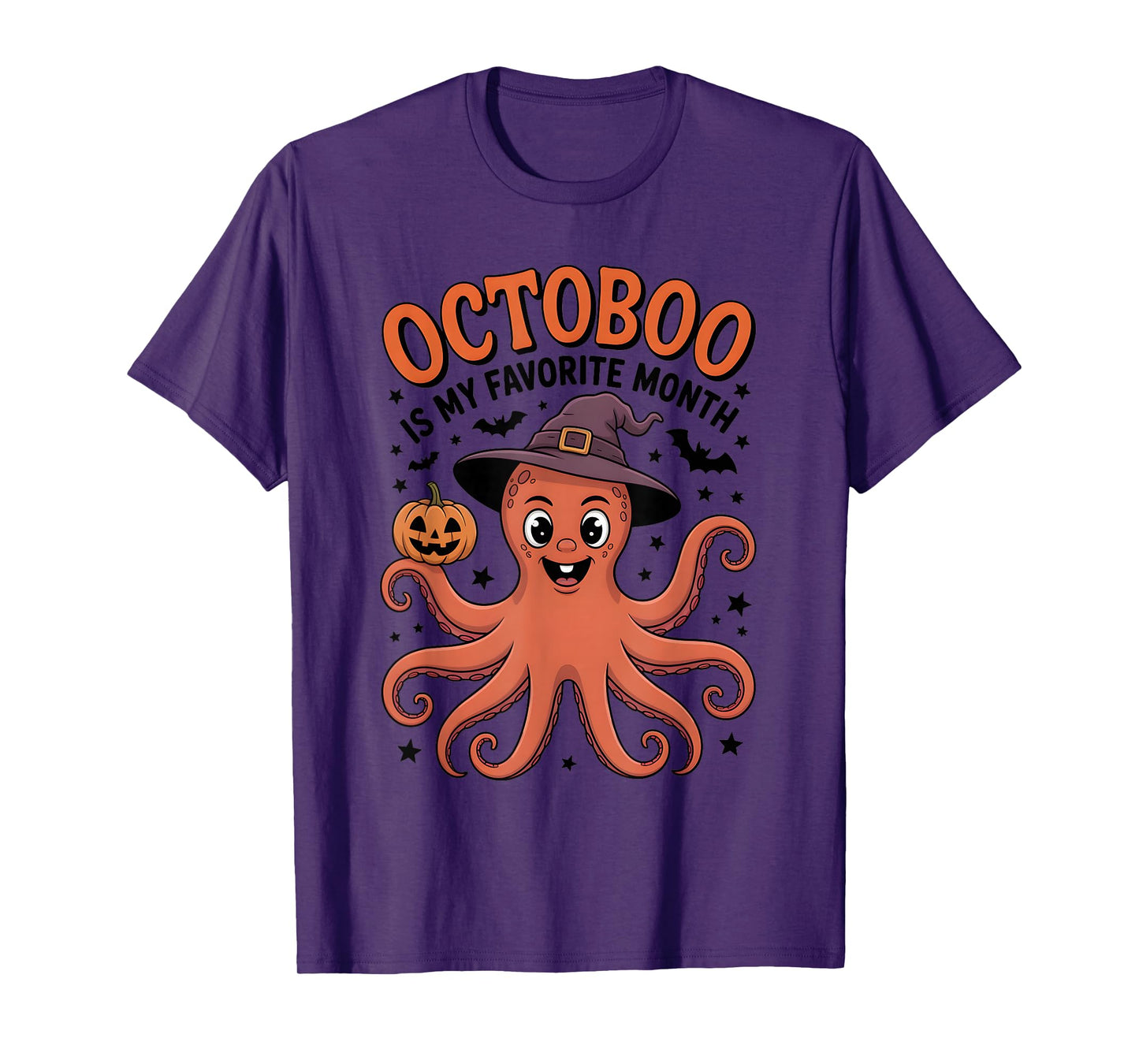 Octoboo is My Favorite Month Funny Halloween Octopus T-Shirt