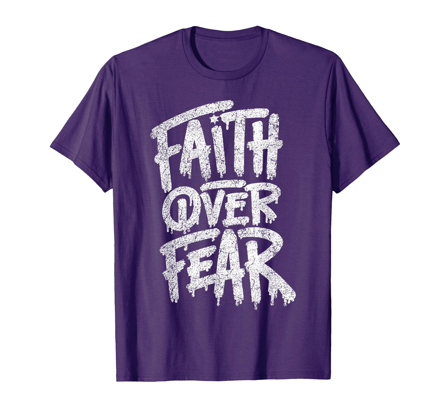 Faith Over Fear Christian Women Men Inspirational Graphic T-Shirt
