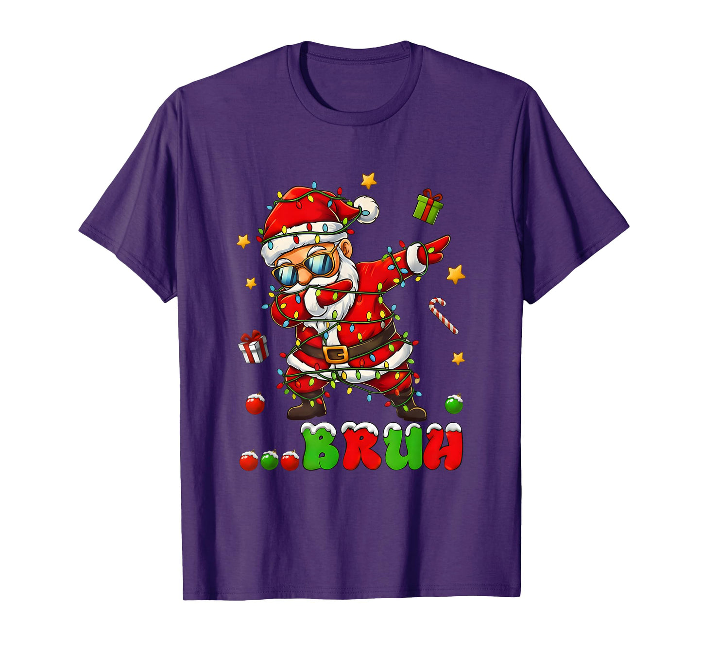Bruh Dab Santa Christmas Funny Kids Toddler Boys Mens Xmas T-Shirt
